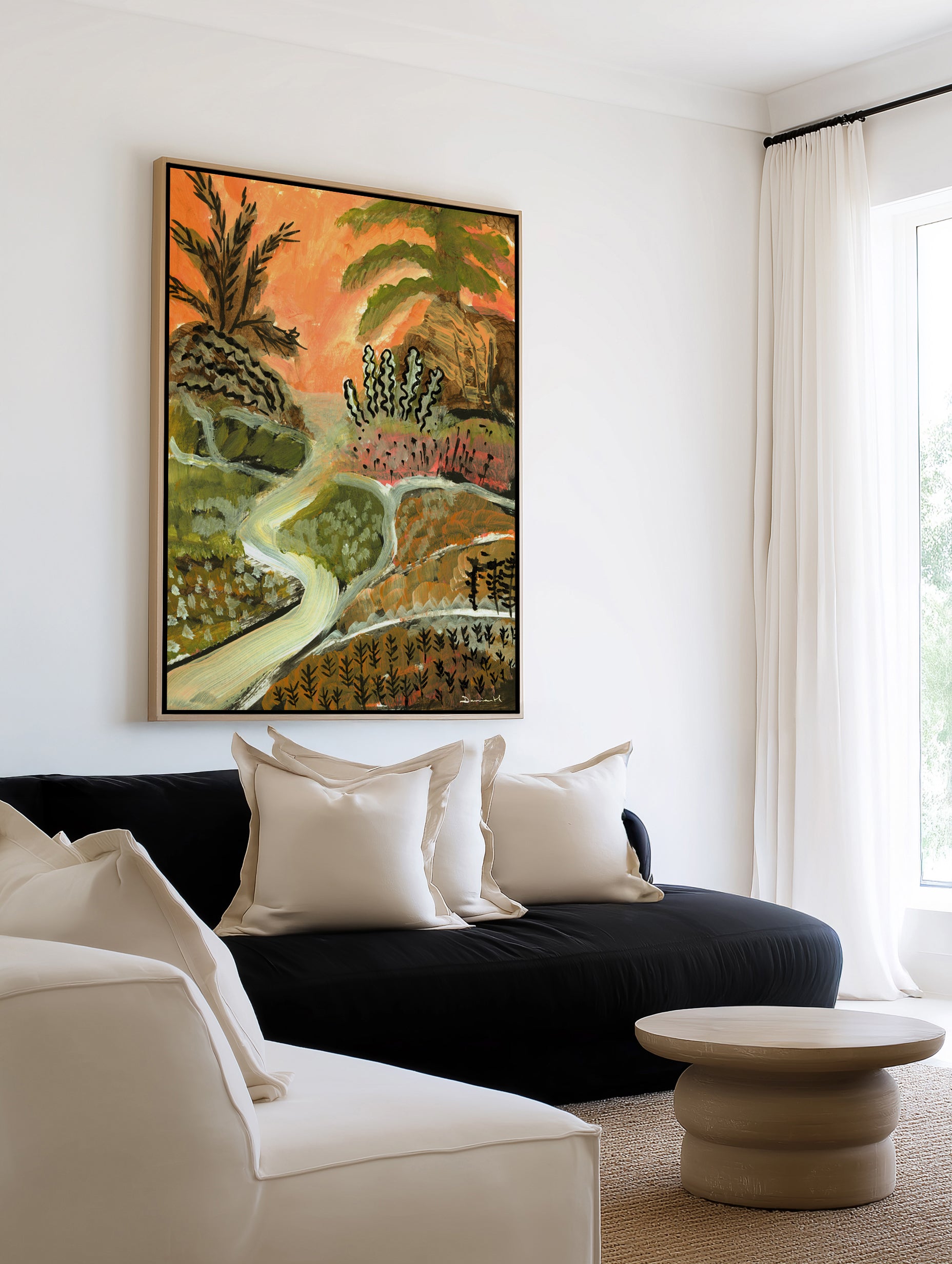 Desert Path by Dan Hobday | Framed Canvas Art Print