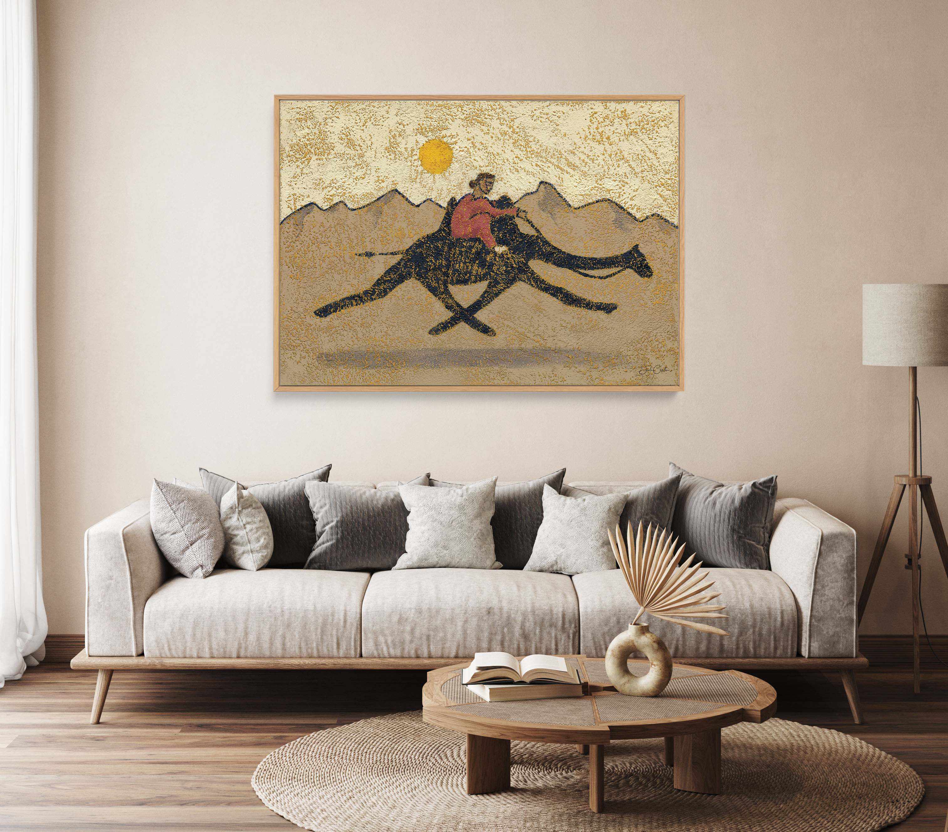 Desert Runner by Julie Celina | Framed Canvas Art Print