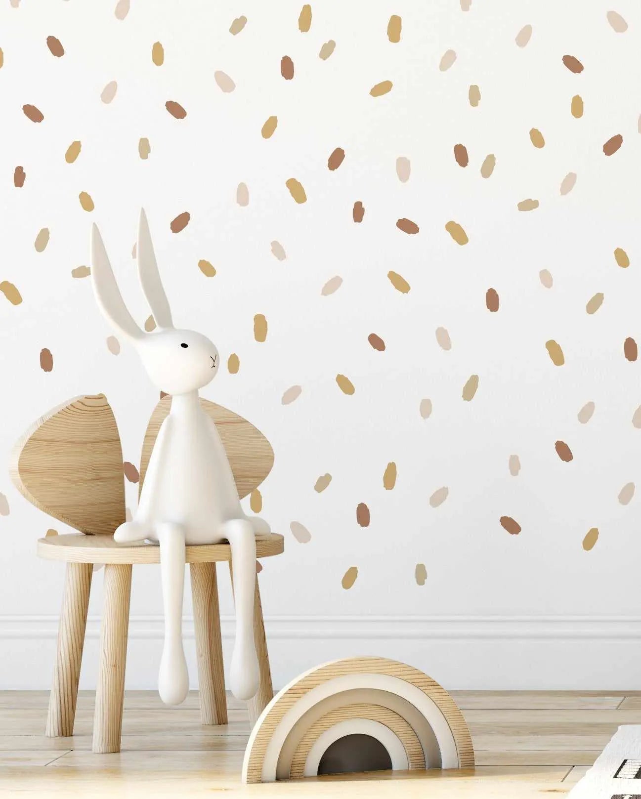 'Desert Sands' Super Fun Dots Decal Set | 174 dots!-Decals-Olive et Oriel-Decorate your kids bedroom wall decor with removable wall decals, these fabric kids decals are a great way to add colour and update your children's bedroom. Available as girls wall decals or boys wall decals, there are also nursery decals.