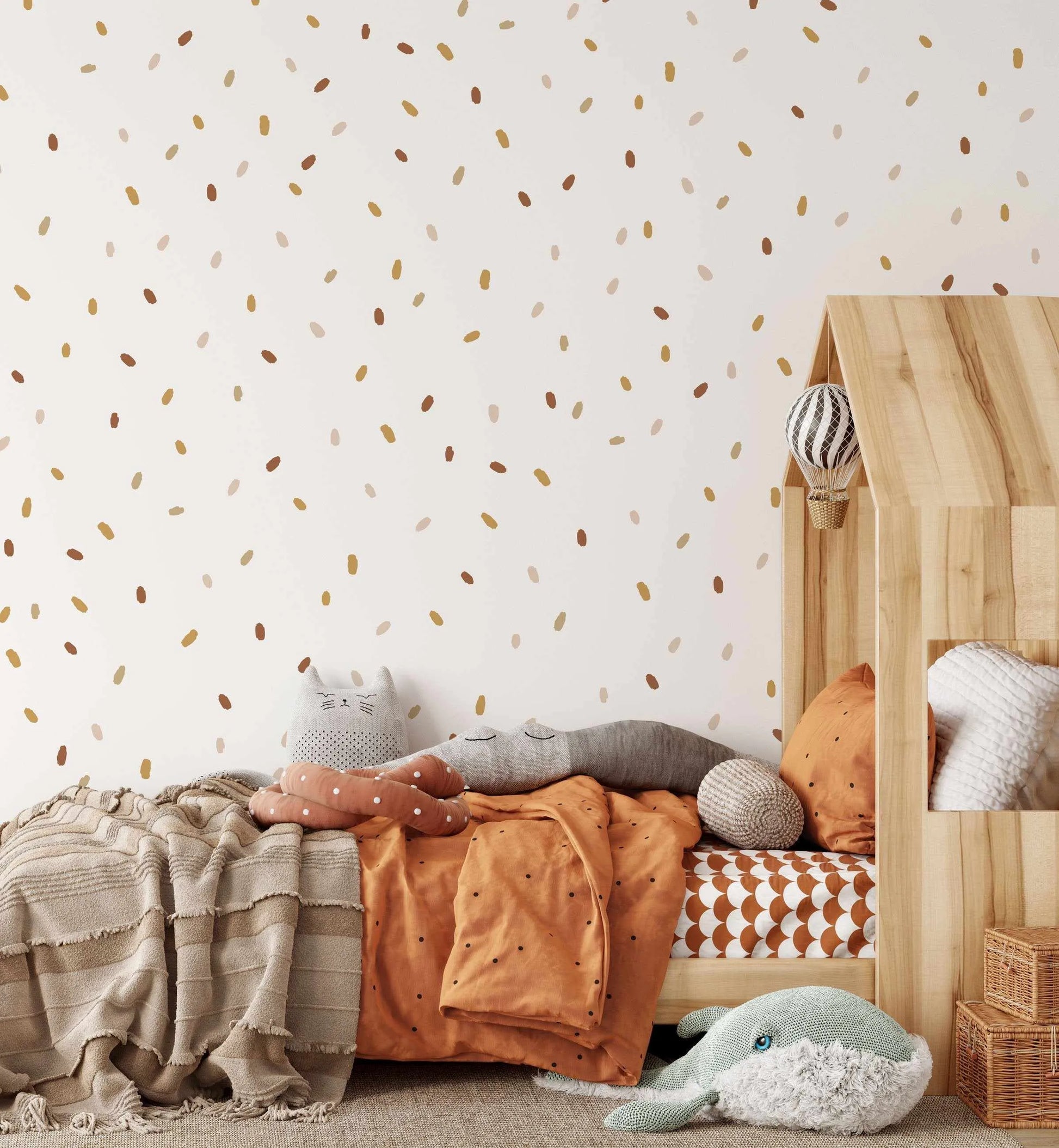 'Desert Sands' Super Fun Dots Decal Set | 174 dots!-Decals-Olive et Oriel-Decorate your kids bedroom wall decor with removable wall decals, these fabric kids decals are a great way to add colour and update your children's bedroom. Available as girls wall decals or boys wall decals, there are also nursery decals.