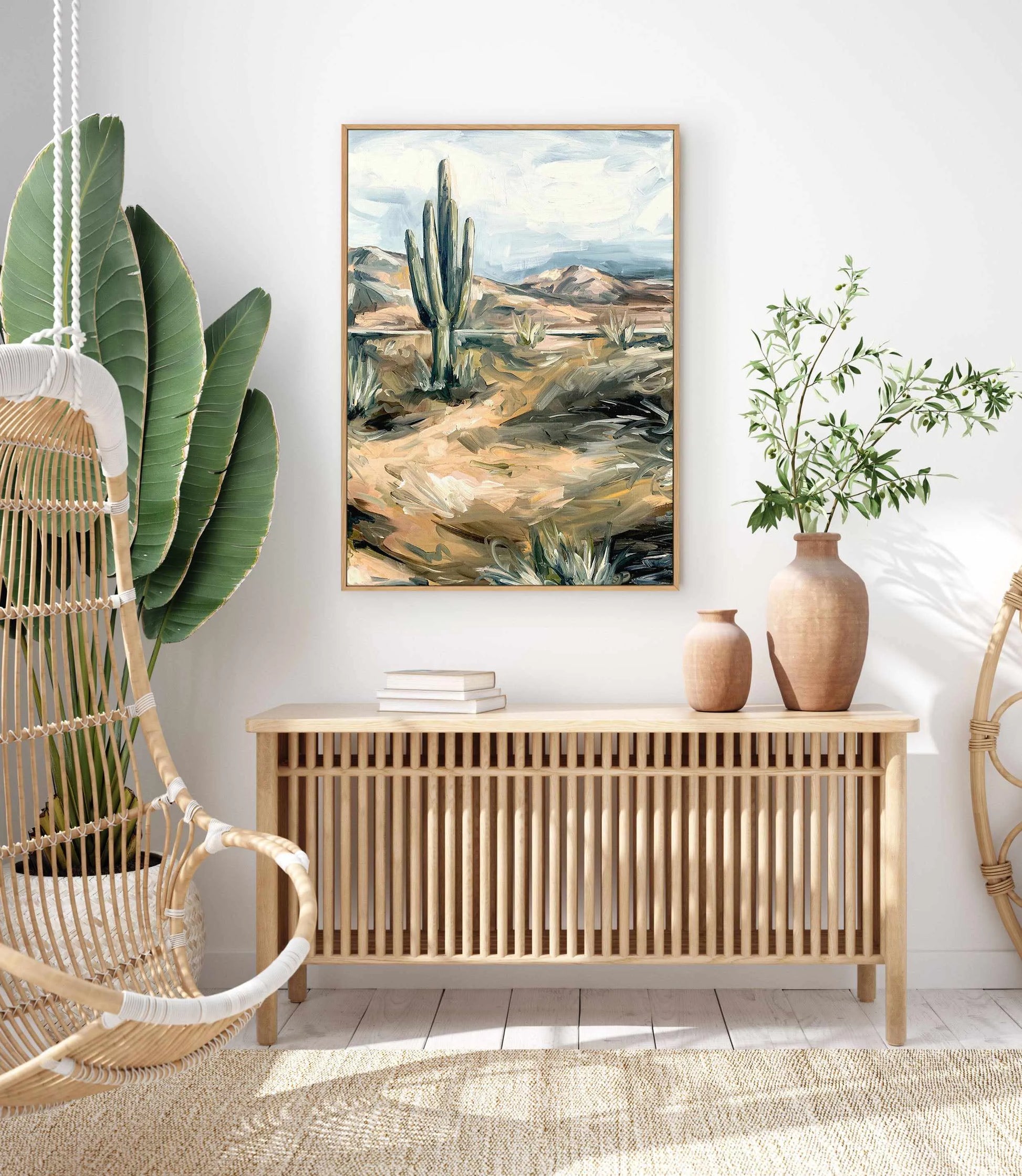 Desert Cactus by Meredith O'Neal | Framed Canvas Art Print from Olive et Oriel where you can shop wallpaper and artworks online