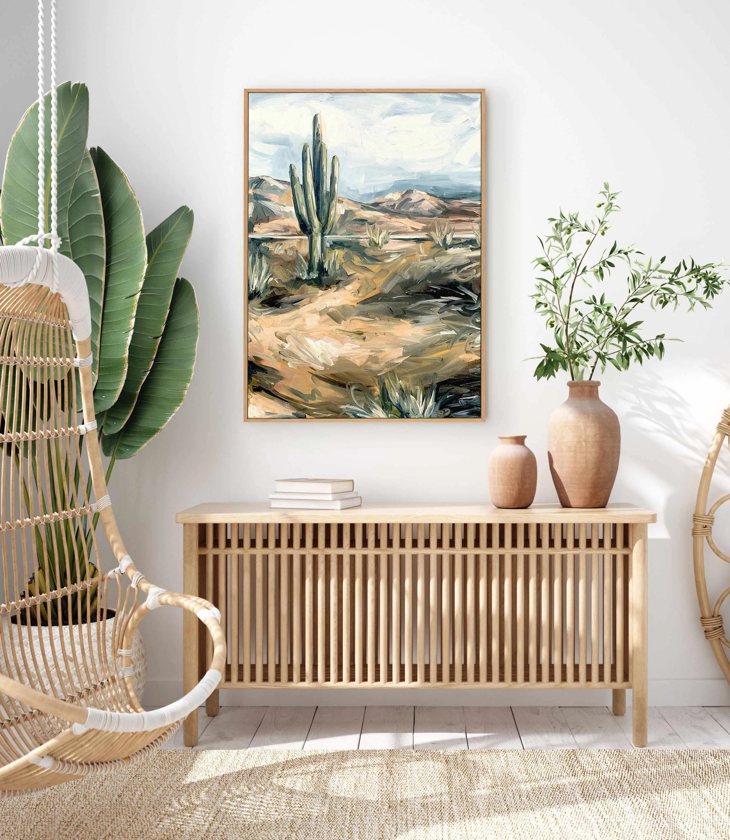 Desert Cactus by Meredith O'Neal | Framed Canvas Art Print from Olive et Oriel where you can shop wallpaper and artworks online