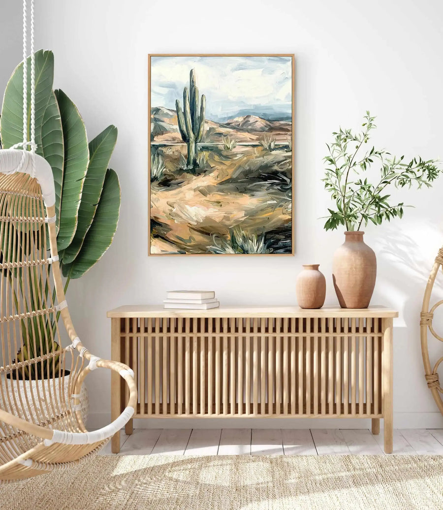 Desert Cactus by Meredith O'Neal | Framed Canvas Art Print from Olive et Oriel where you can shop wallpaper and artworks online