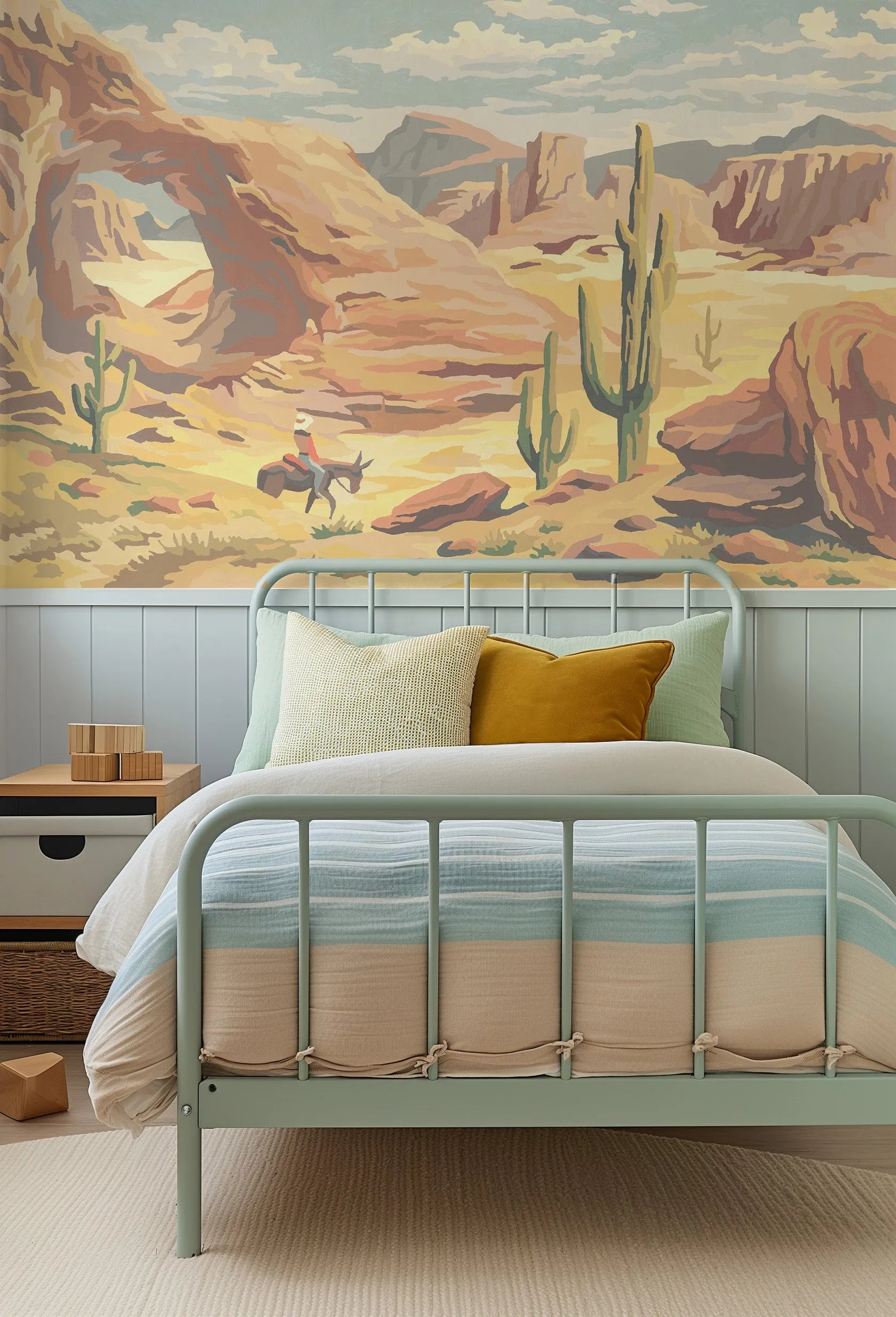 Desert Cowboy Wallpaper Mural from Olive et Oriel where you can shop wallpaper and artworks online