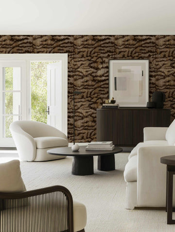 Wildform Animal Print Painted Wallpaper from Olive et Oriel where you can shop wallpaper and artworks online