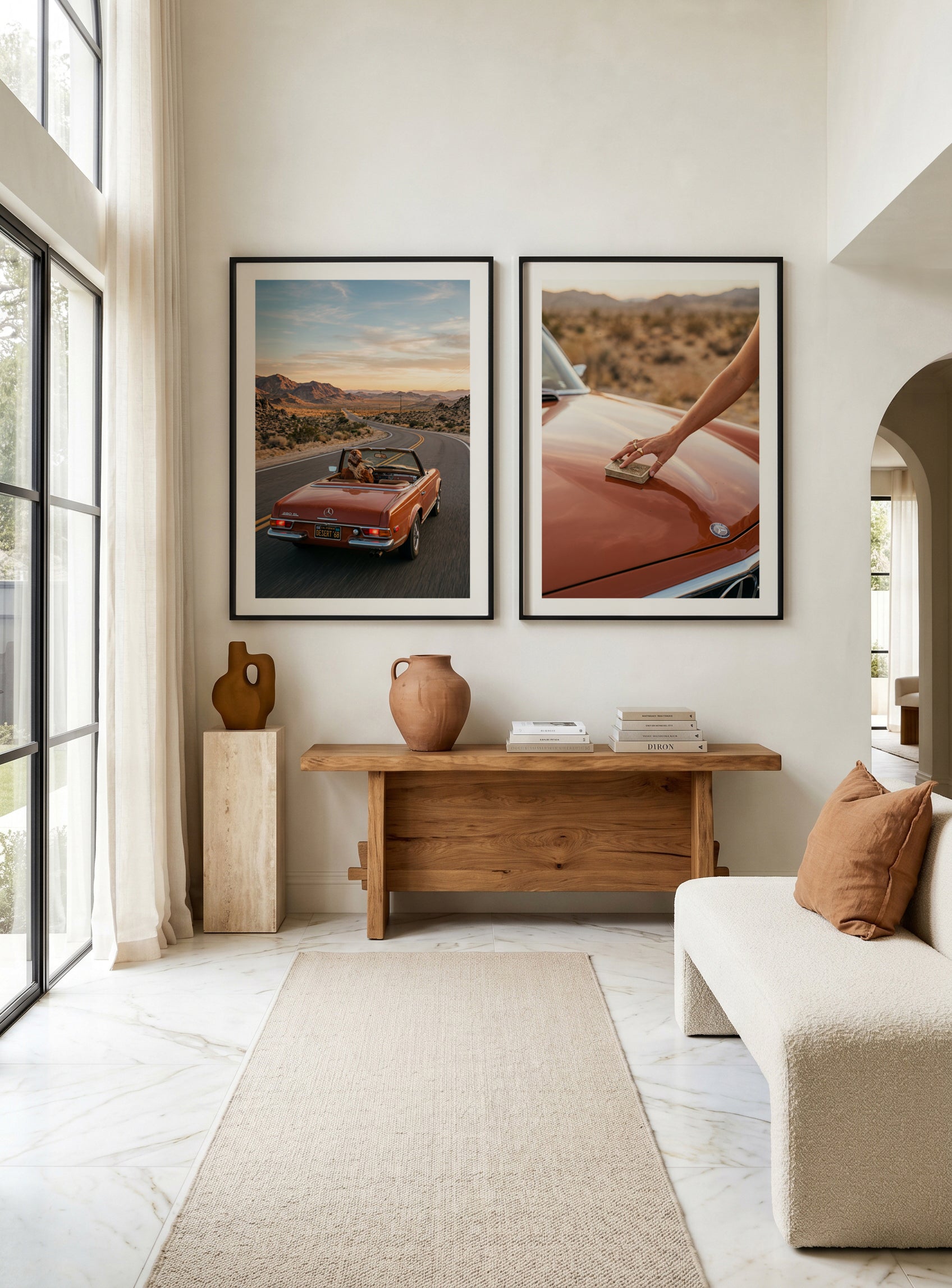 Desert '68 I & II Art Print Set of 2 | Matching Wall Art