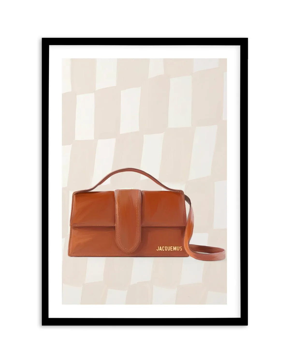 Designer Bag I Art Print-PRINT-Olive et Oriel-Olive et Oriel-A5 | 5.8" x 8.3" | 14.8 x 21cm-Black-With White Border-Buy-Australian-Art-Prints-Online-with-Olive-et-Oriel-Your-Artwork-Specialists-Austrailia-Decorate-With-Coastal-Photo-Wall-Art-Prints-From-Our-Beach-House-Artwork-Collection-Fine-Poster-and-Framed-Artwork