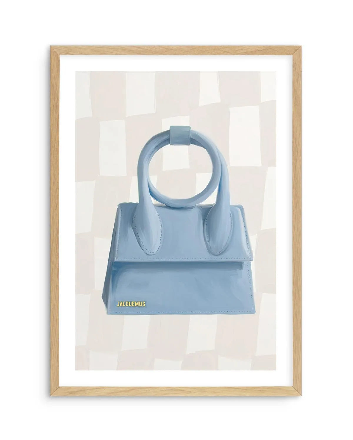 Designer Bag III Art Print-PRINT-Olive et Oriel-Olive et Oriel-A5 | 5.8" x 8.3" | 14.8 x 21cm-Oak-With White Border-Buy-Australian-Art-Prints-Online-with-Olive-et-Oriel-Your-Artwork-Specialists-Austrailia-Decorate-With-Coastal-Photo-Wall-Art-Prints-From-Our-Beach-House-Artwork-Collection-Fine-Poster-and-Framed-Artwork