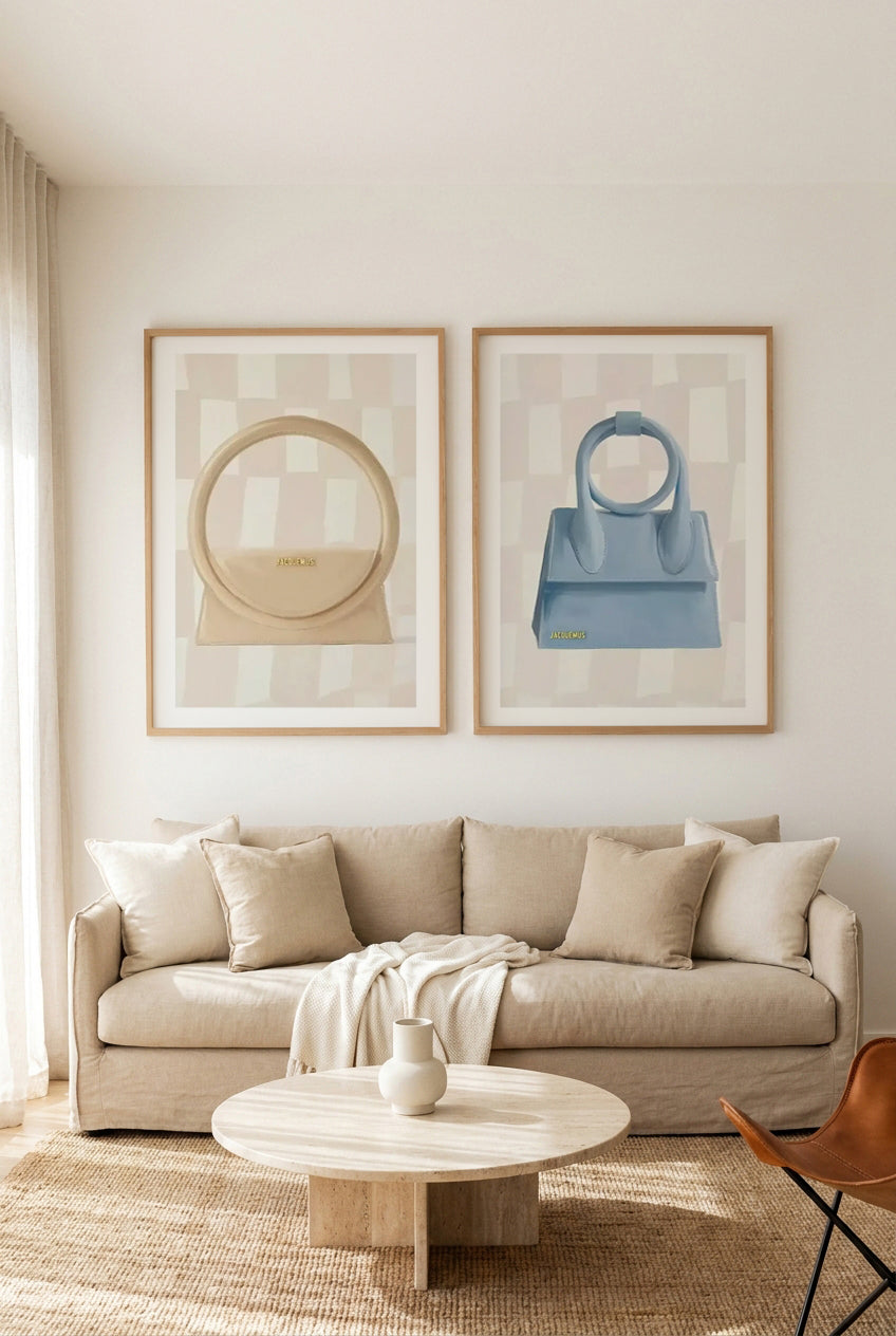 Designer Bag II & III Art Print Set of 2 | Matching Wall Art