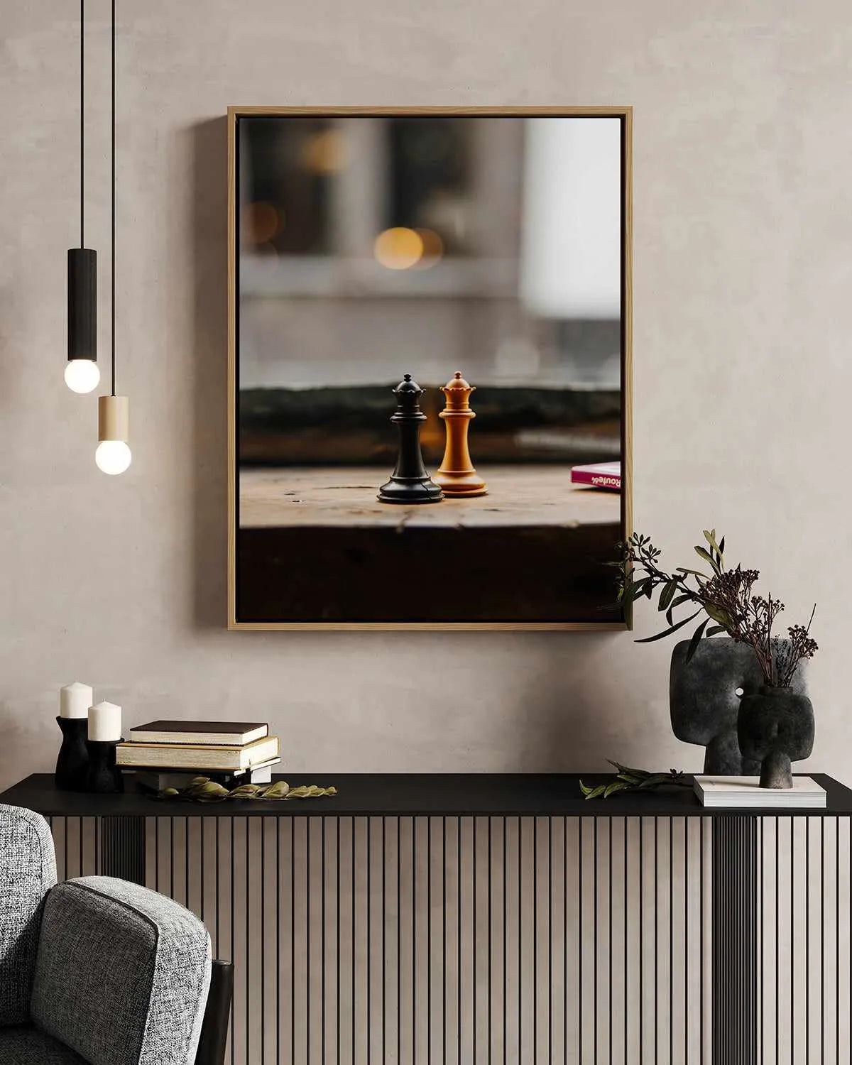 Deux Queen by Jovani Demetrie | Framed Canvas Art Print from Olive et Oriel where you can shop wallpaper and artworks online