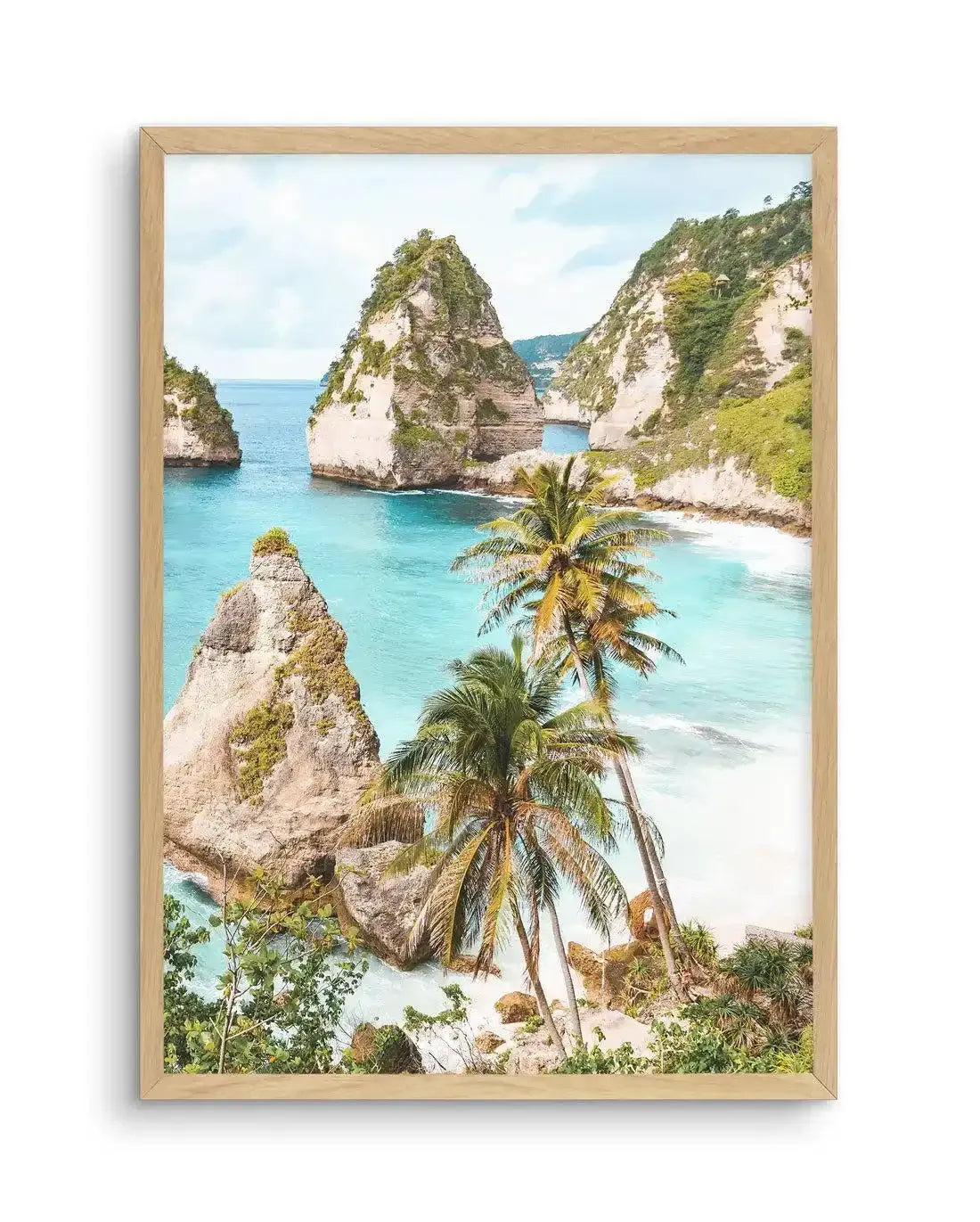 Diamond Beach | Nusa Penida Art Print-PRINT-Olive et Oriel-Olive et Oriel-A5 | 5.8" x 8.3" | 14.8 x 21cm-Oak-With White Border-Buy-Australian-Art-Prints-Online-with-Olive-et-Oriel-Your-Artwork-Specialists-Austrailia-Decorate-With-Coastal-Photo-Wall-Art-Prints-From-Our-Beach-House-Artwork-Collection-Fine-Poster-and-Framed-Artwork