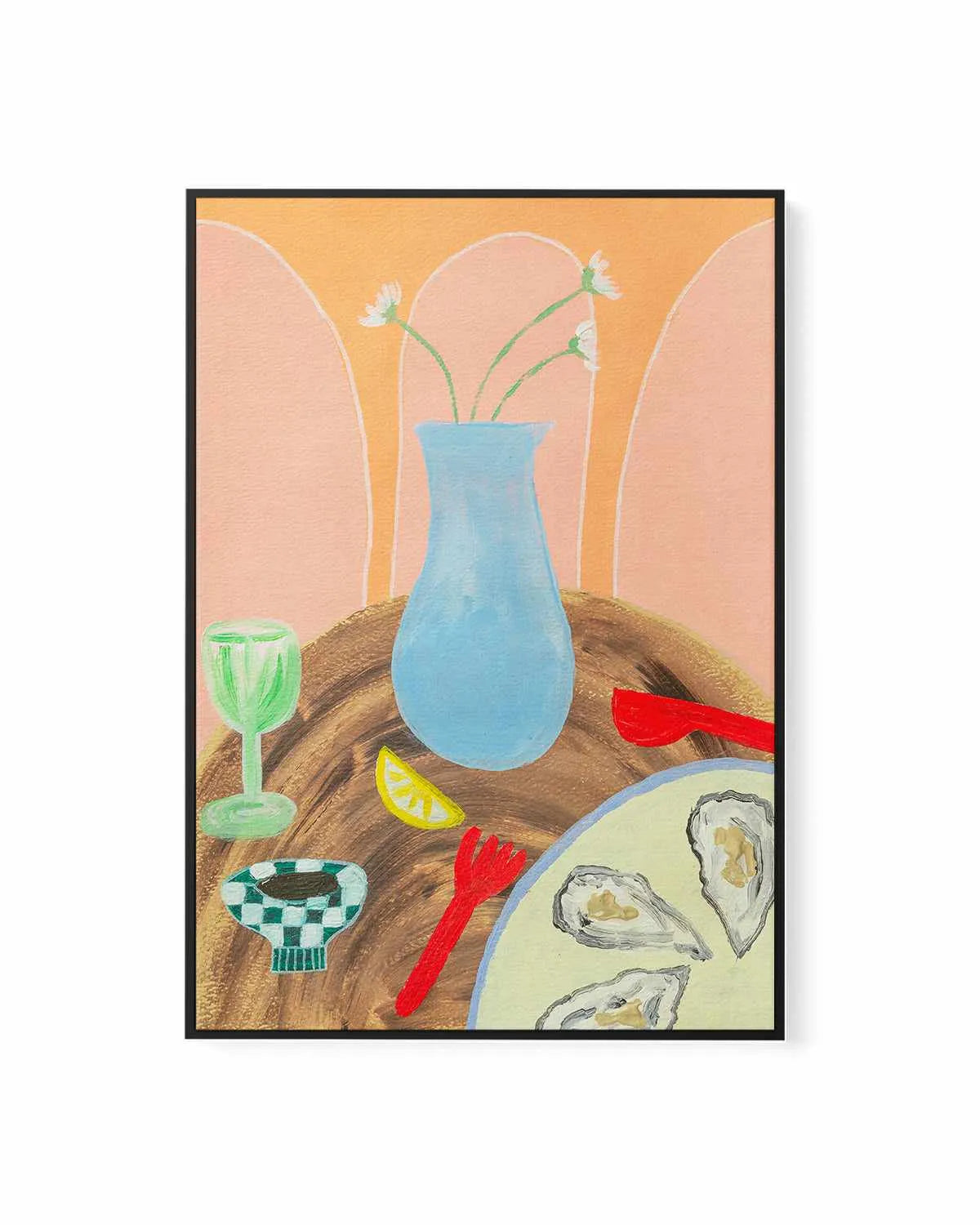 Dine Fine by Britney Turner | Framed Canvas Art Print from Olive et Oriel where you can shop wallpaper and artworks online