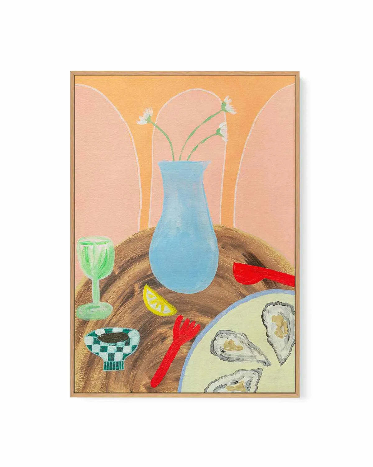 Dine Fine by Britney Turner | Framed Canvas Art Print from Olive et Oriel where you can shop wallpaper and artworks online