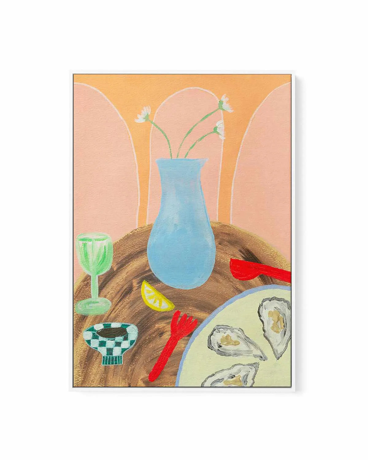 Dine Fine by Britney Turner | Framed Canvas Art Print from Olive et Oriel where you can shop wallpaper and artworks online
