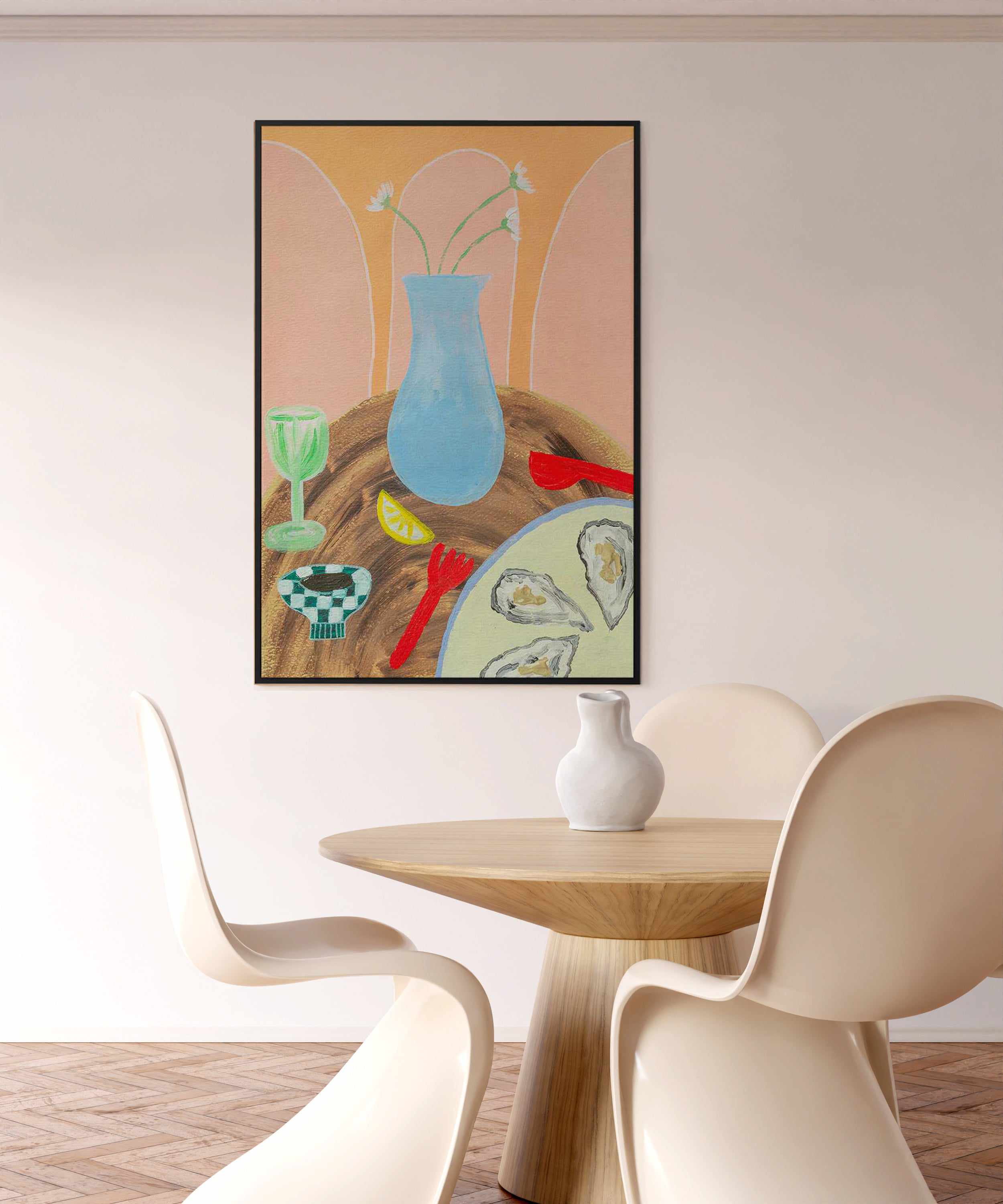 Dine Fine by Britney Turner | Framed Canvas Art Print