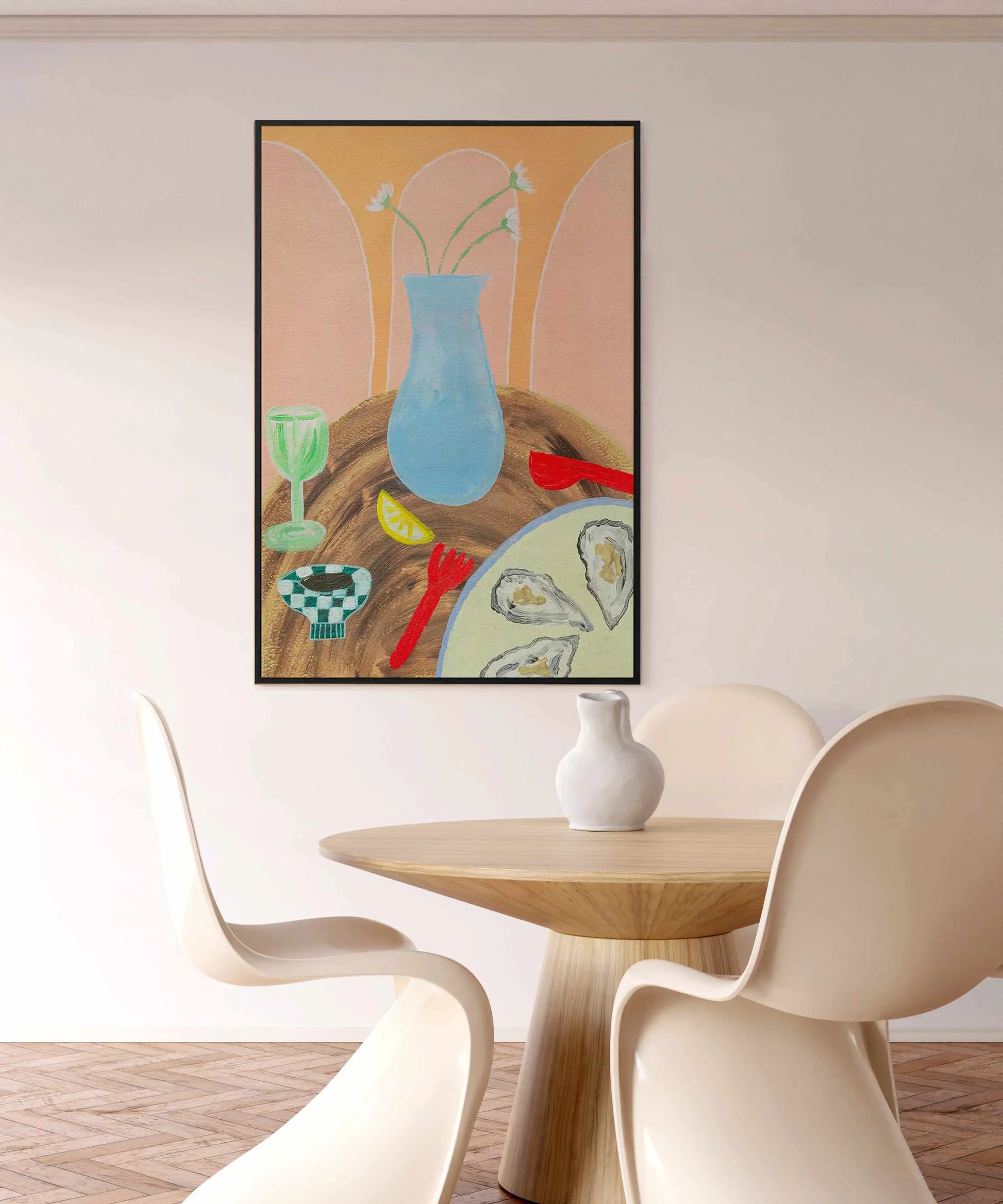 Dine Fine by Britney Turner | Framed Canvas Art Print from Olive et Oriel where you can shop wallpaper and artworks online
