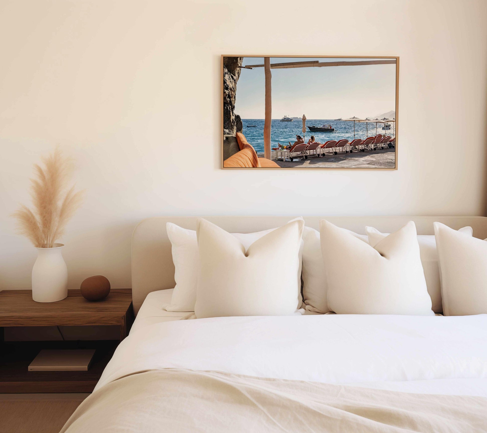 Dinner’s in an Hour, Positano by Teigan Geercke | Framed Canvas Art Print from Olive et Oriel where you can shop wallpaper and artworks online