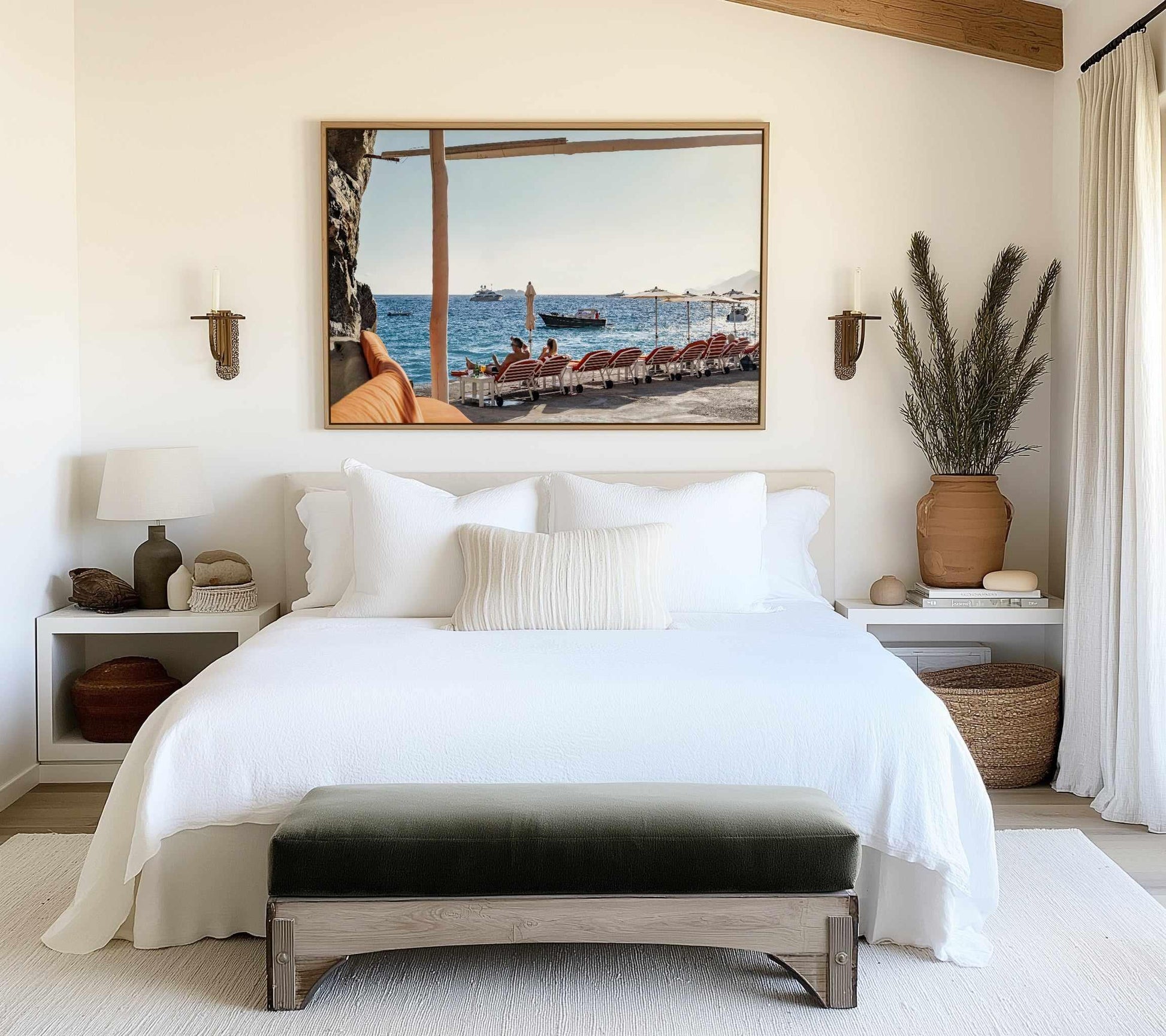 Dinner’s in an Hour, Positano by Teigan Geercke | Framed Canvas Art Print from Olive et Oriel where you can shop wallpaper and artworks online