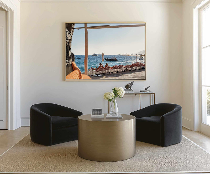 Dinner’s in an Hour, Positano by Teigan Geercke | Framed Canvas Art Print from Olive et Oriel where you can shop wallpaper and artworks online