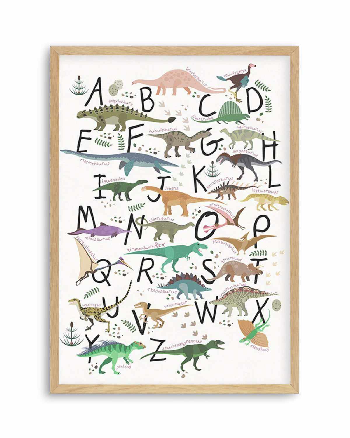 Dinosaur Alphabet Art Print