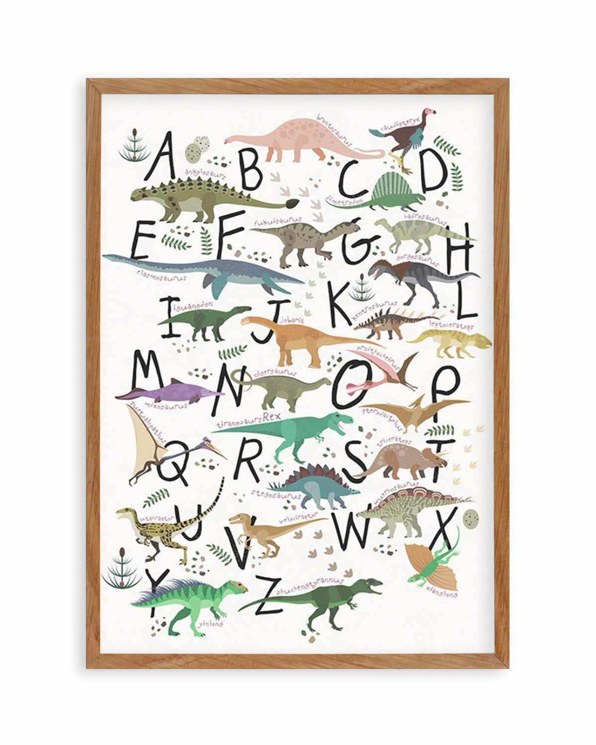 Dinosaur Alphabet Art Print