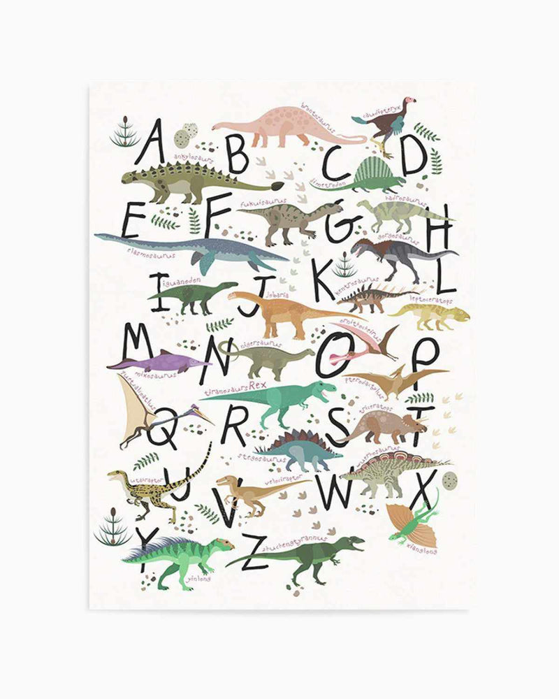 Dinosaur Alphabet Art Print