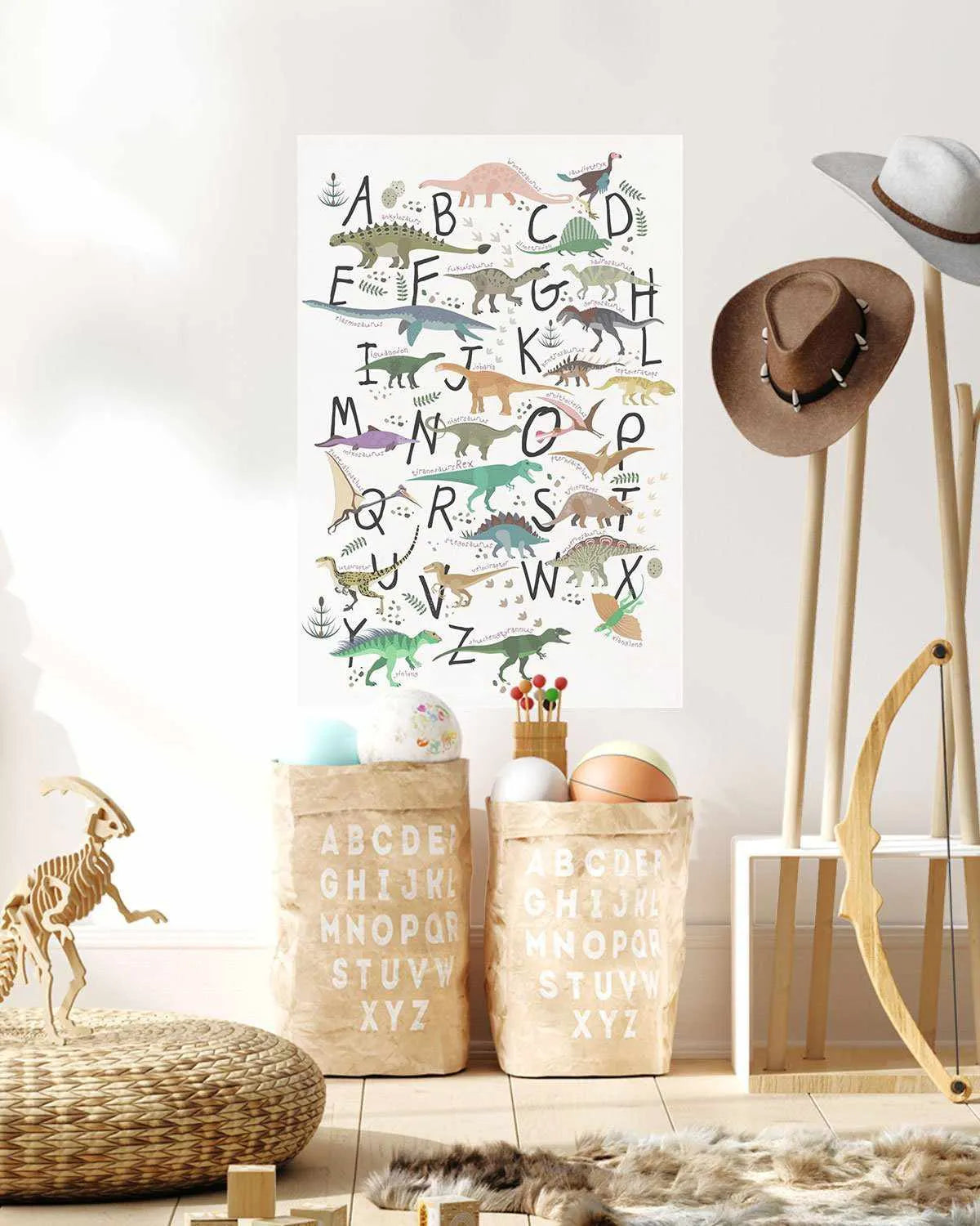 Dinosaur Alphabet Peel & Stick Mini Mural wallpaper-Wallpaper-Buy Kids Removable Wallpaper Online Our Custom Made Children√¢‚Ç¨‚Ñ¢s Wallpapers Are A Fun Way To Decorate And Enhance Boys Bedroom Decor And Girls Bedrooms They Are An Amazing Addition To Your Kids Bedroom Walls Our Collection of Kids Wallpaper Is Sure To Transform Your Kids Rooms Interior Style From Pink Wallpaper To Dinosaur Wallpaper Even Marble Wallpapers For Teen Boys Shop Peel And Stick Wallpaper Online Today With Olive et Oriel