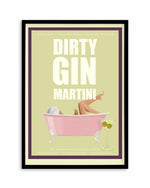 Dirty Gin Martini By Jenny Liz Rome Art Print