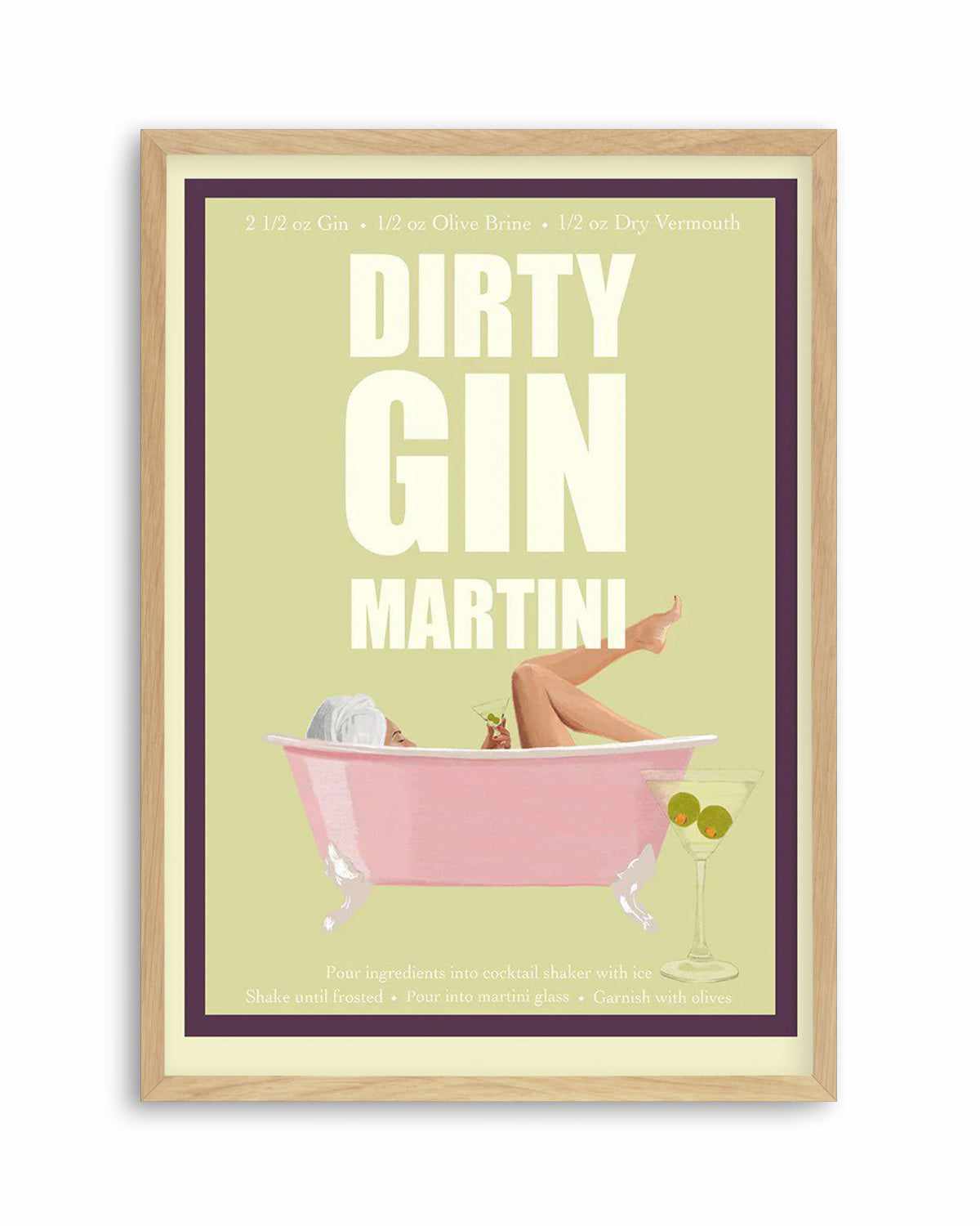 Dirty Gin Martini By Jenny Liz Rome Art Print