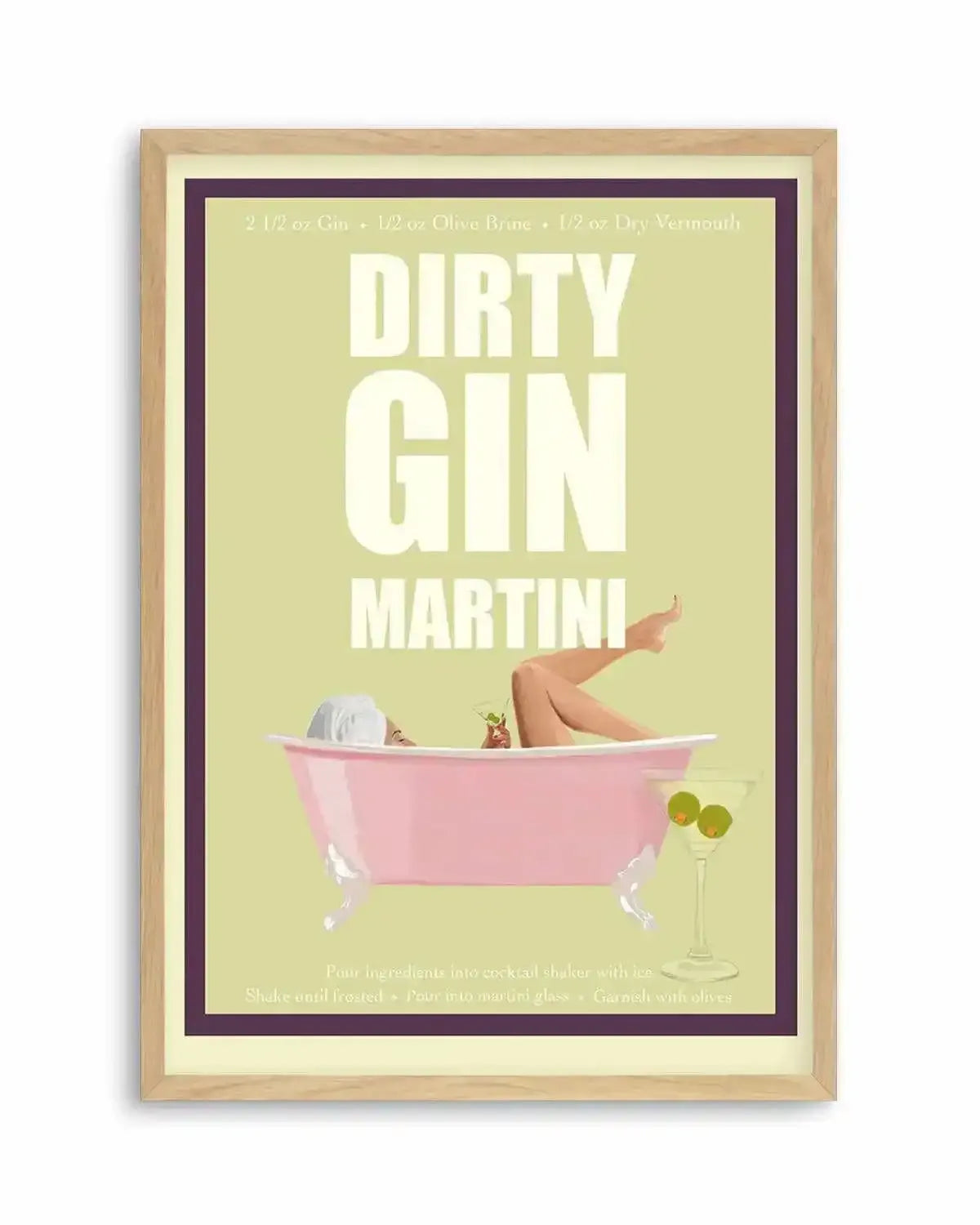 Dirty Gin Martini By Jenny Liz Rome Art Print from Olive et Oriel where you can shop wallpaper and artworks online