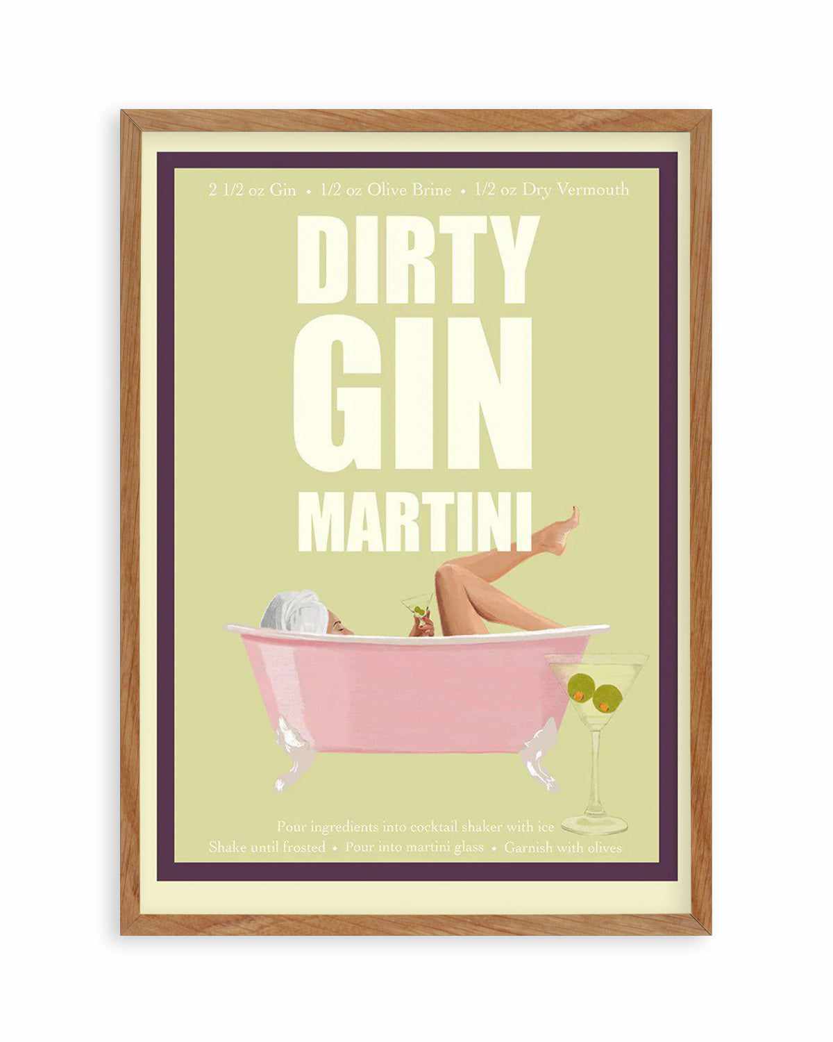 Dirty Gin Martini By Jenny Liz Rome Art Print