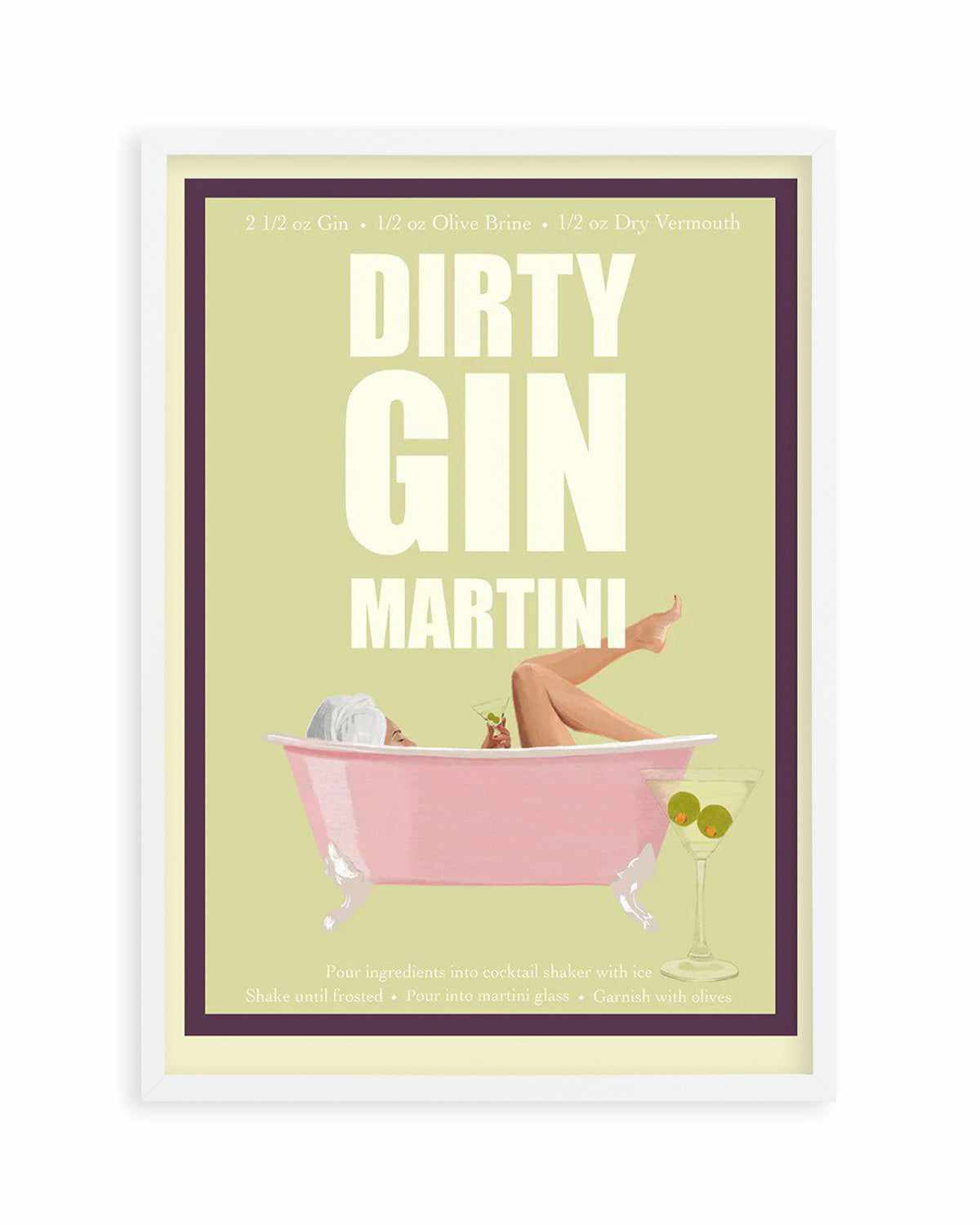 Dirty Gin Martini By Jenny Liz Rome Art Print