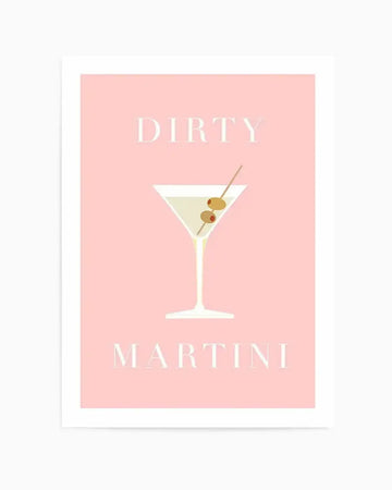Dirty Martini Art Print from Olive et Oriel where you can shop wallpaper and artworks online