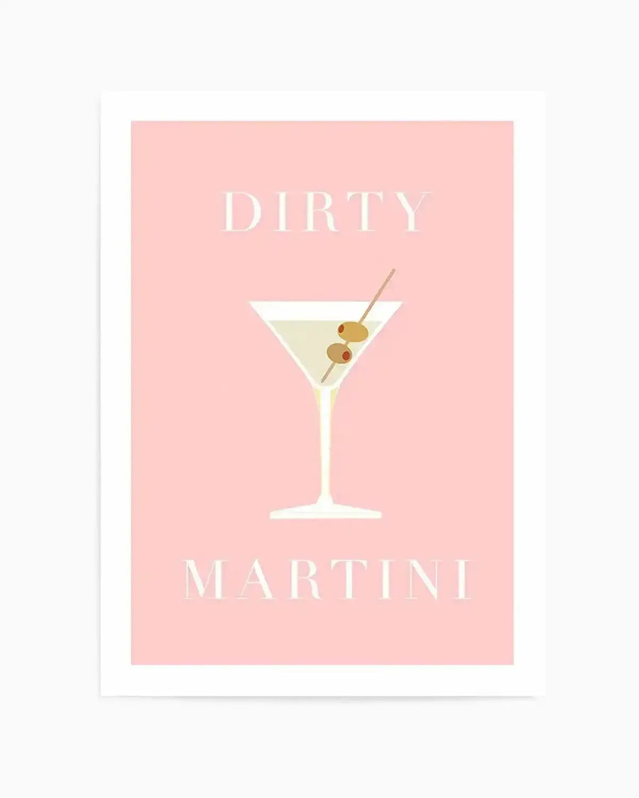 Dirty Martini Art Print from Olive et Oriel where you can shop wallpaper and artworks online