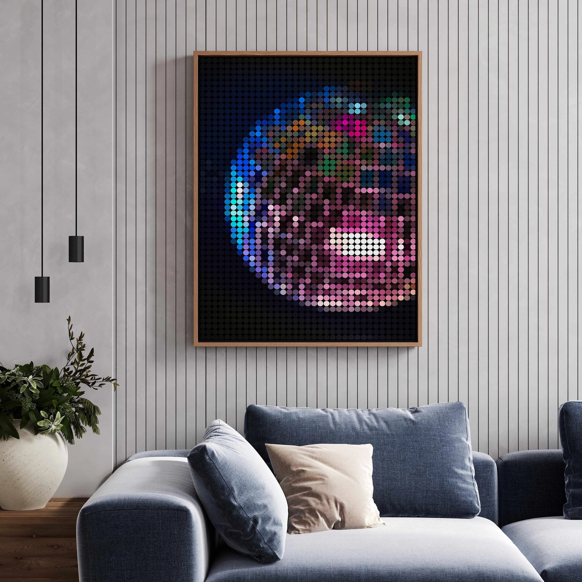 Disco Dots | Framed Canvas Art Print from Olive et Oriel where you can shop wallpaper and artworks online