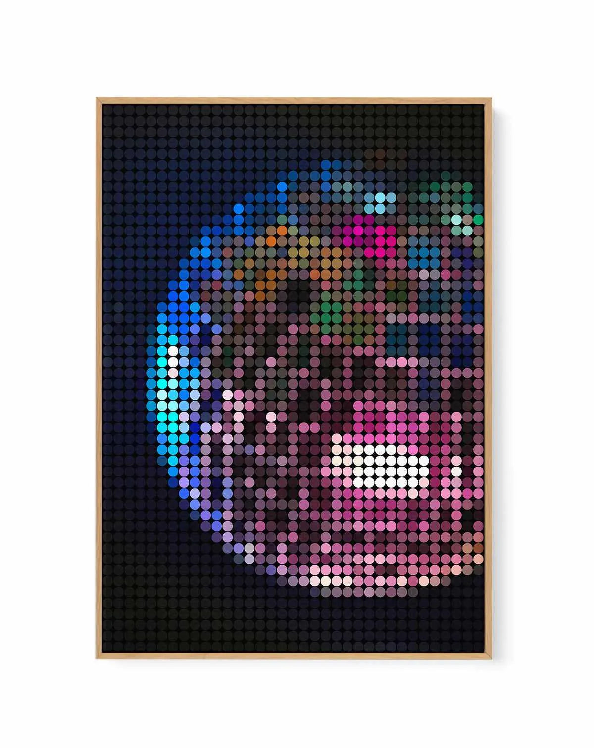 Disco Dots | Framed Canvas Art Print from Olive et Oriel where you can shop wallpaper and artworks online