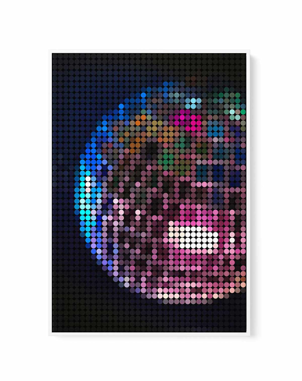 Disco Dots | Framed Canvas Art Print