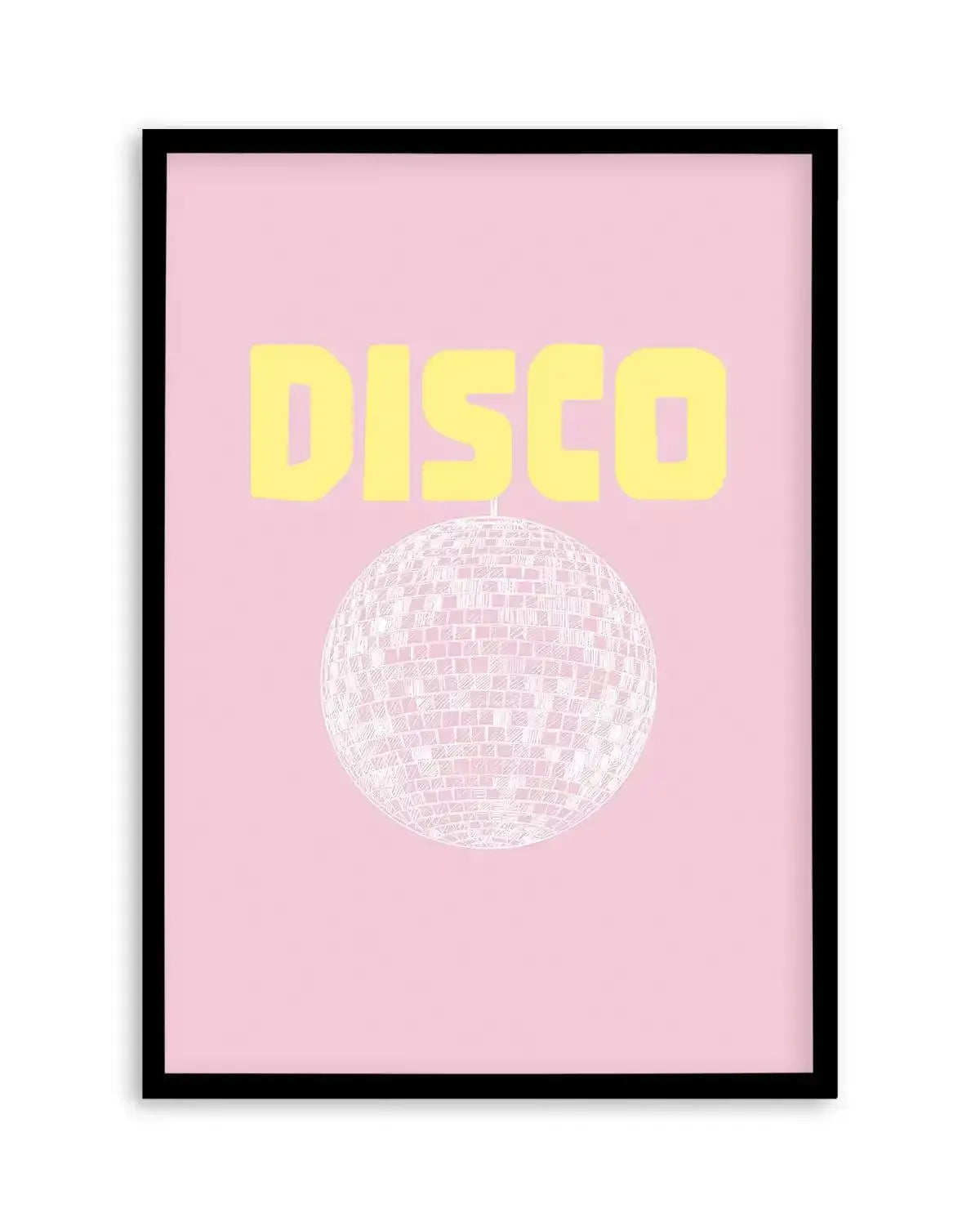 Disco Art Print-PRINT-Olive et Oriel-Olive et Oriel-A5 | 5.8" x 8.3" | 14.8 x 21cm-Black-With White Border-Buy-Australian-Art-Prints-Online-with-Olive-et-Oriel-Your-Artwork-Specialists-Austrailia-Decorate-With-Coastal-Photo-Wall-Art-Prints-From-Our-Beach-House-Artwork-Collection-Fine-Poster-and-Framed-Artwork