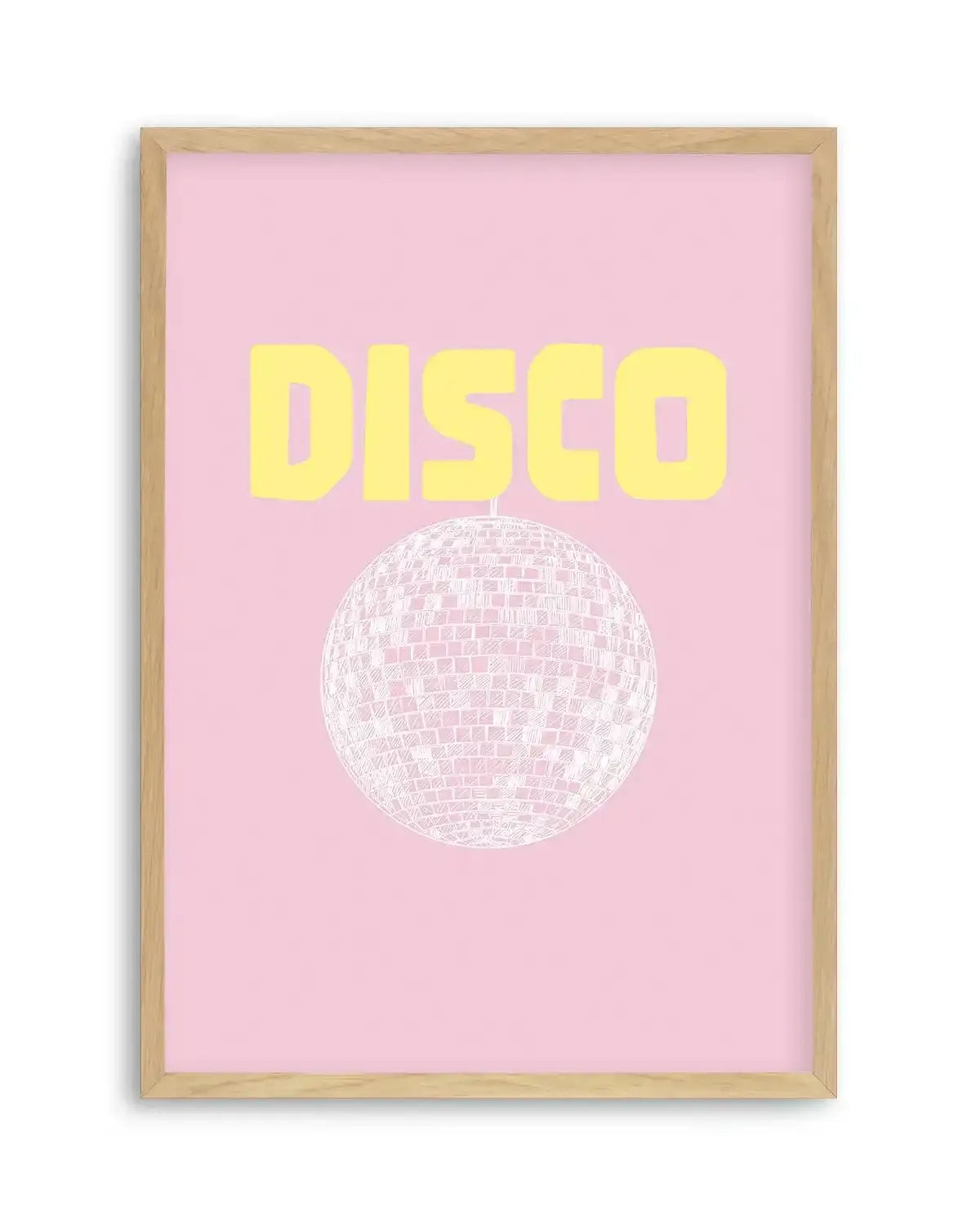 Disco Art Print-PRINT-Olive et Oriel-Olive et Oriel-A5 | 5.8" x 8.3" | 14.8 x 21cm-Oak-With White Border-Buy-Australian-Art-Prints-Online-with-Olive-et-Oriel-Your-Artwork-Specialists-Austrailia-Decorate-With-Coastal-Photo-Wall-Art-Prints-From-Our-Beach-House-Artwork-Collection-Fine-Poster-and-Framed-Artwork