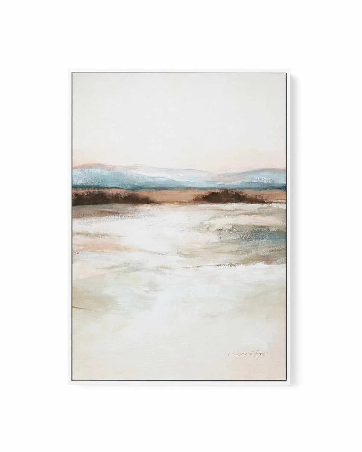 Distant Blues by Rebecca Fox | Framed Canvas Art Print from Olive et Oriel where you can shop wallpaper and artworks online