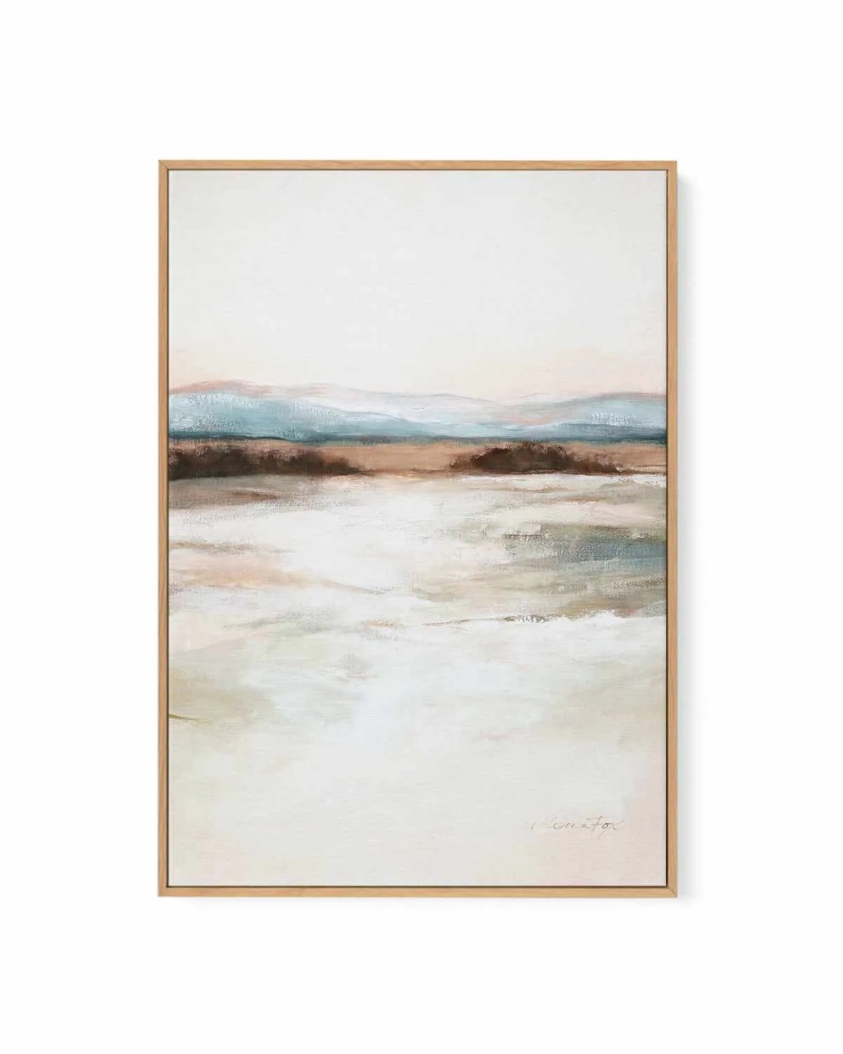Distant Blues by Rebecca Fox | Framed Canvas Art Print from Olive et Oriel where you can shop wallpaper and artworks online