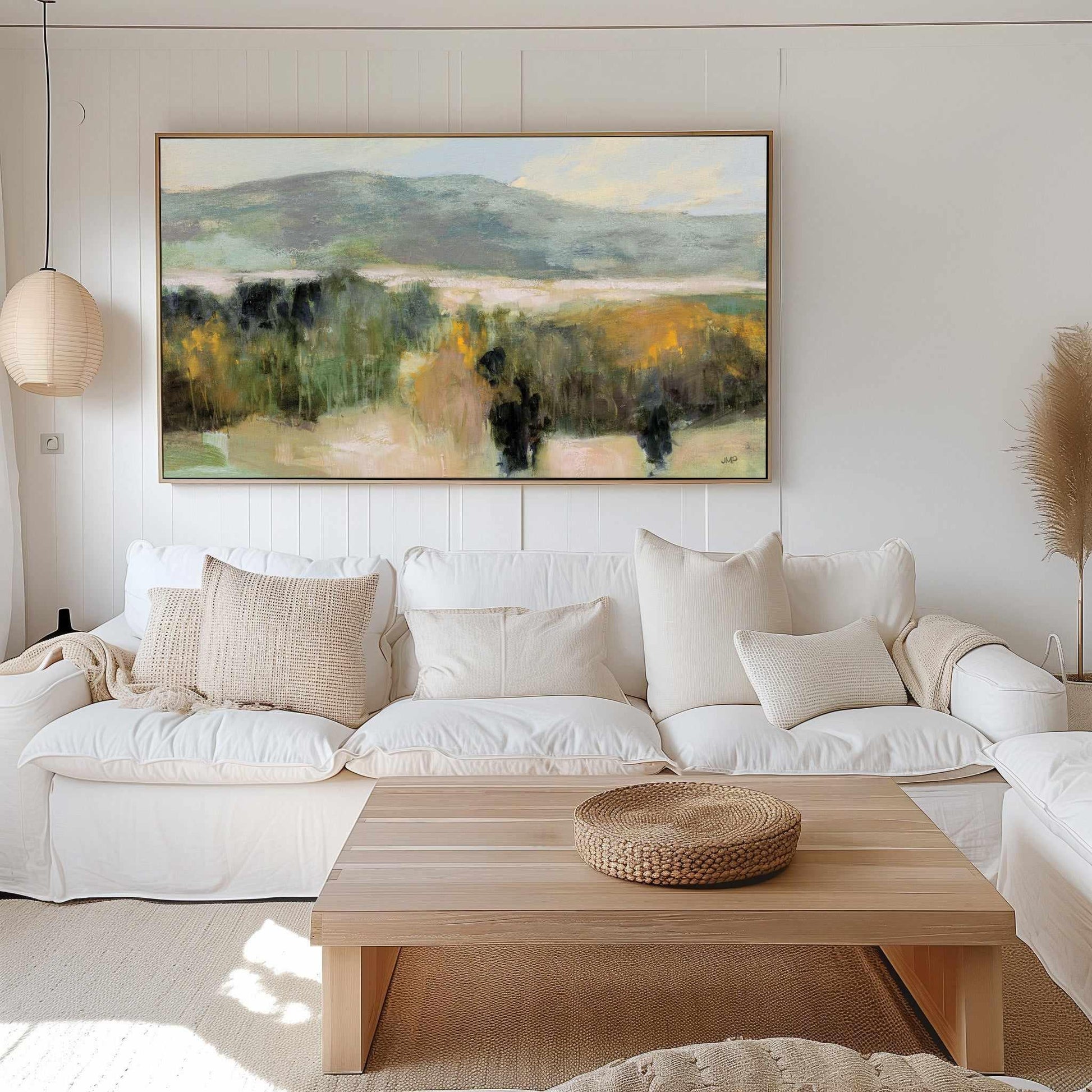 Distant Mountain | Panoramic Canvas Art Print from Olive et Oriel where you can shop wallpaper and artworks online
