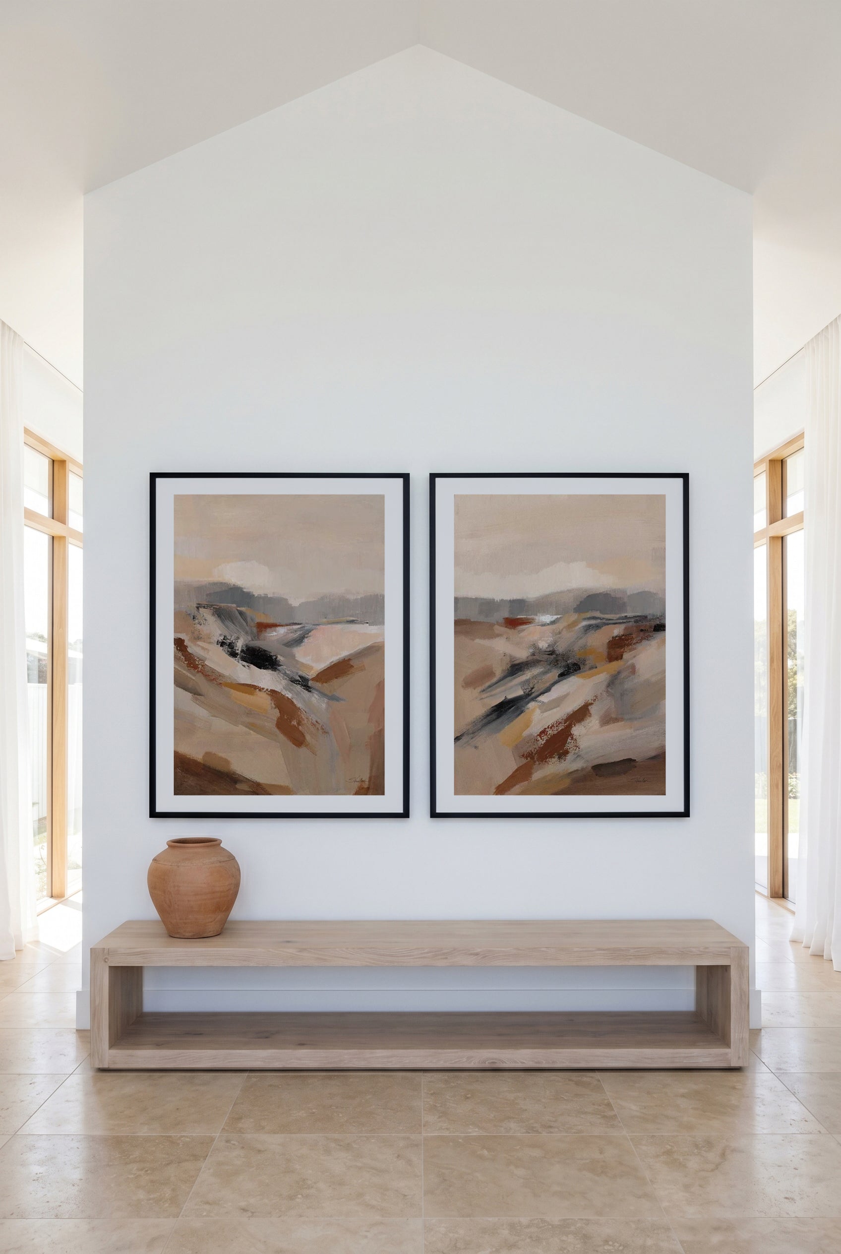 Distant Forest I & II Art Print Set of 2 | Matching Wall Art