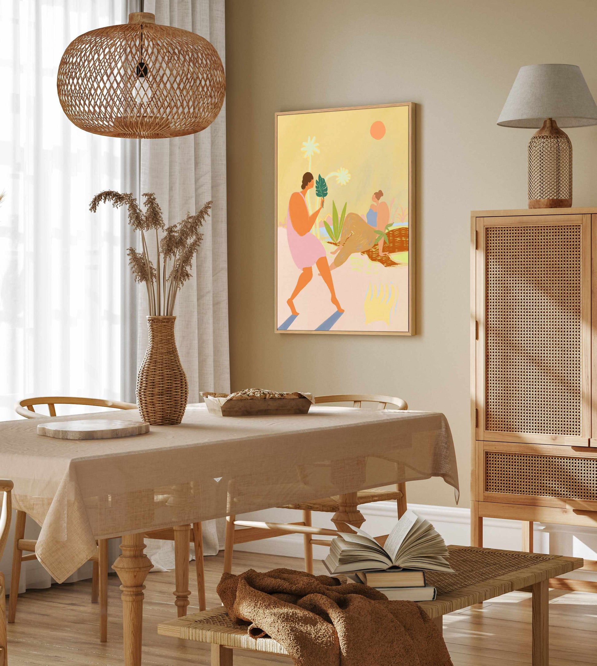 Do Nothing by Arty Guava | Framed Canvas Art Print from Olive et Oriel where you can shop wallpaper and artworks online