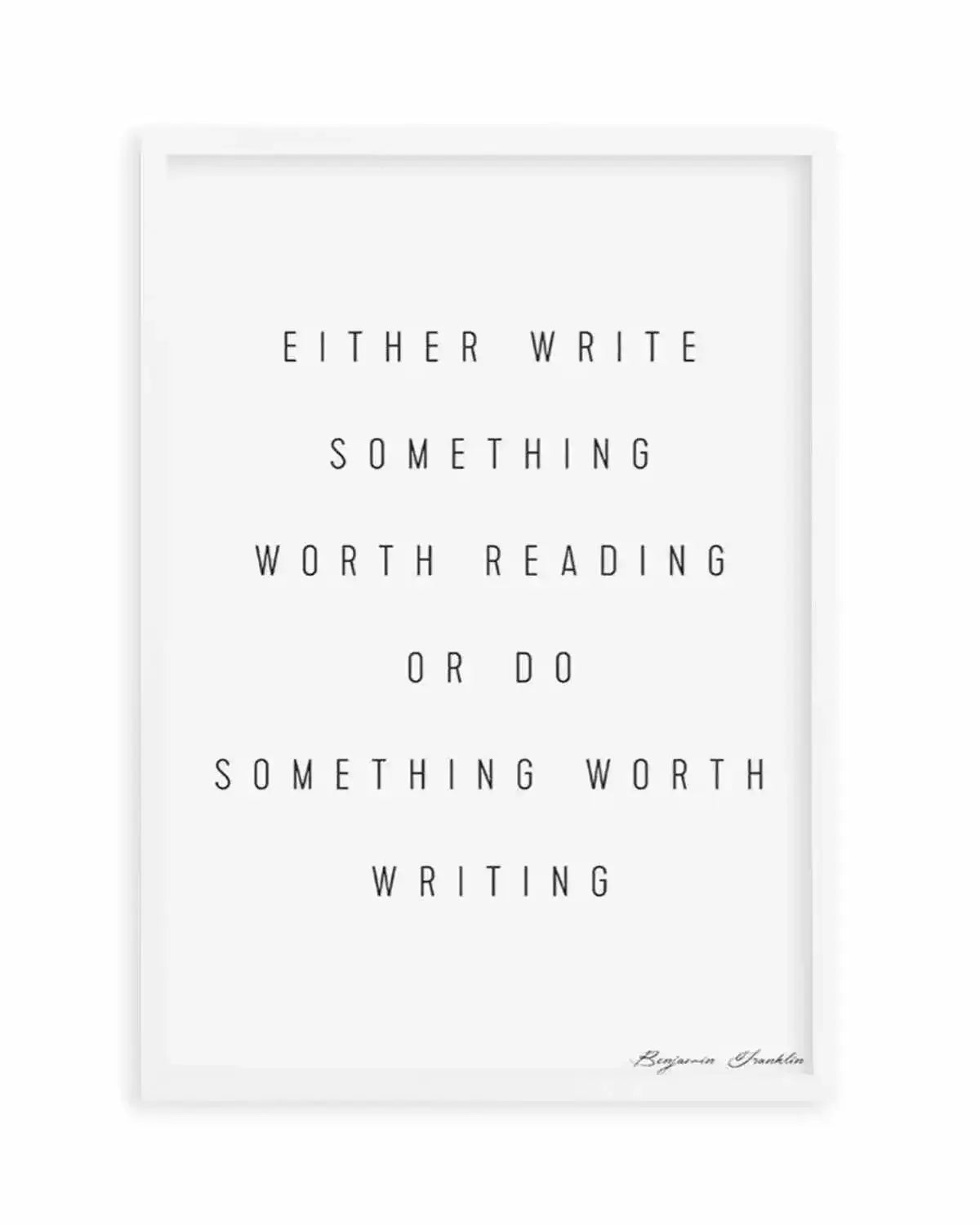 Do Something | Benjamin Franklin Art Print from Olive et Oriel where you can shop wallpaper and artworks online