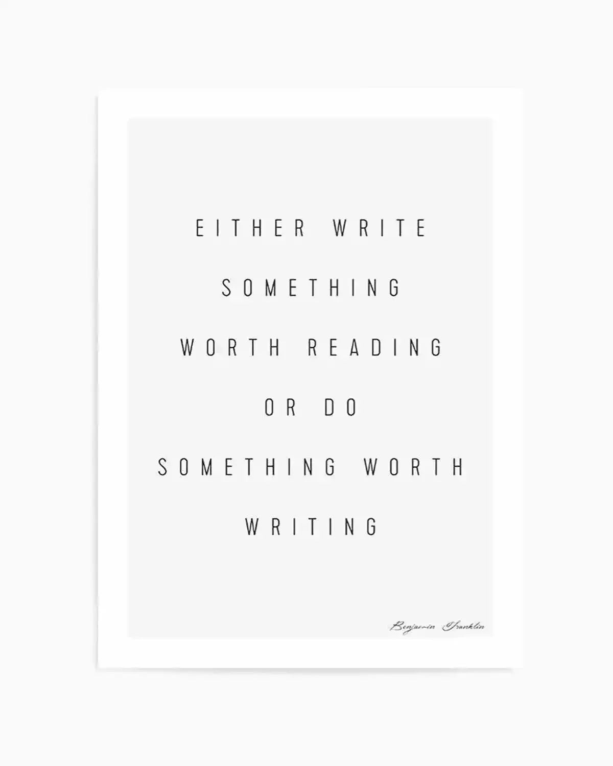 Do Something | Benjamin Franklin Art Print from Olive et Oriel where you can shop wallpaper and artworks online