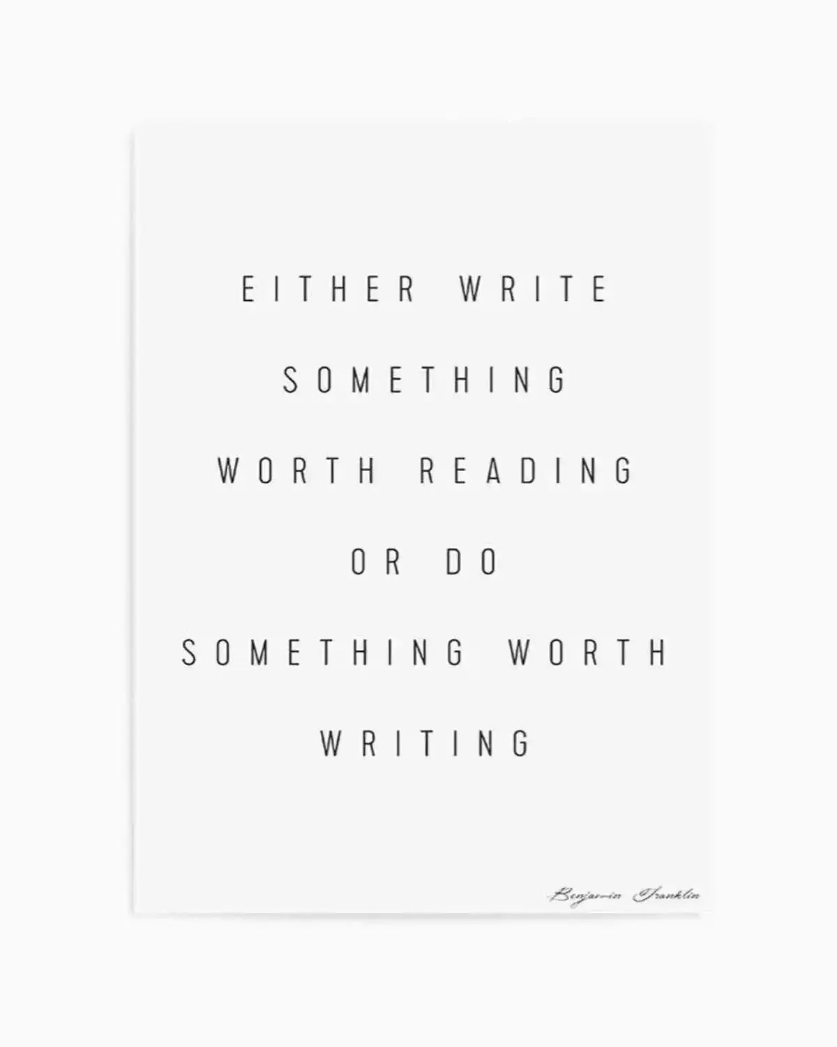 Do Something | Benjamin Franklin Art Print from Olive et Oriel where you can shop wallpaper and artworks online