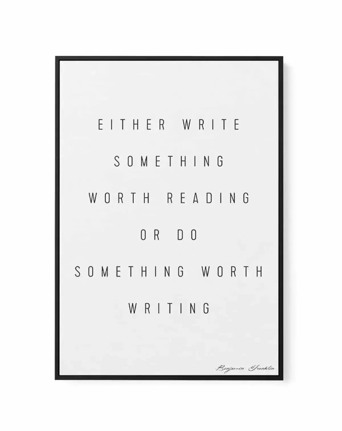 Do Something | Benjamin Franklin | Framed Canvas-CANVAS-You can shop wall art online with Olive et Oriel for everything from abstract art to fun kids wall art. Our beautiful modern art prints and canvas art are available from large canvas prints to wall art paintings and our proudly Australian artwork collection offers only the highest quality framed large wall art and canvas art Australia - You can buy fashion photography prints or Hampton print posters and paintings on canvas from Olive et Ori