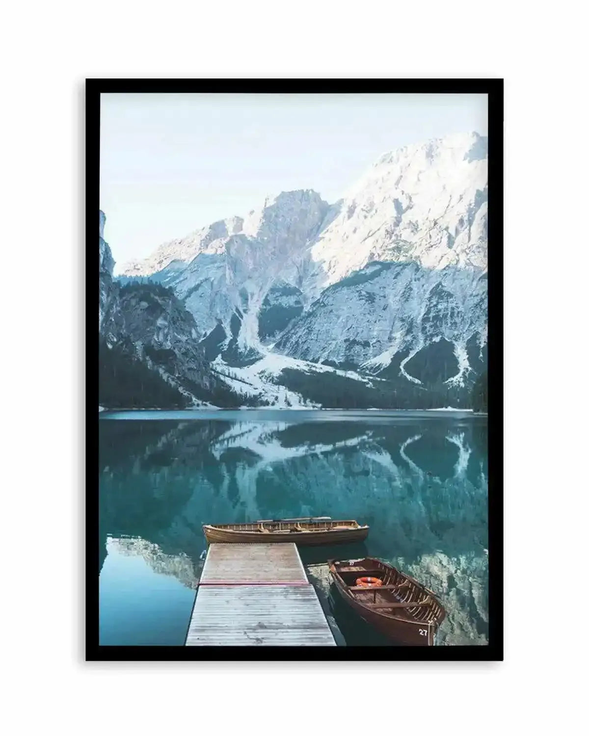Dolomites Mountain Lake Art Print from Olive et Oriel where you can shop wallpaper and artworks online