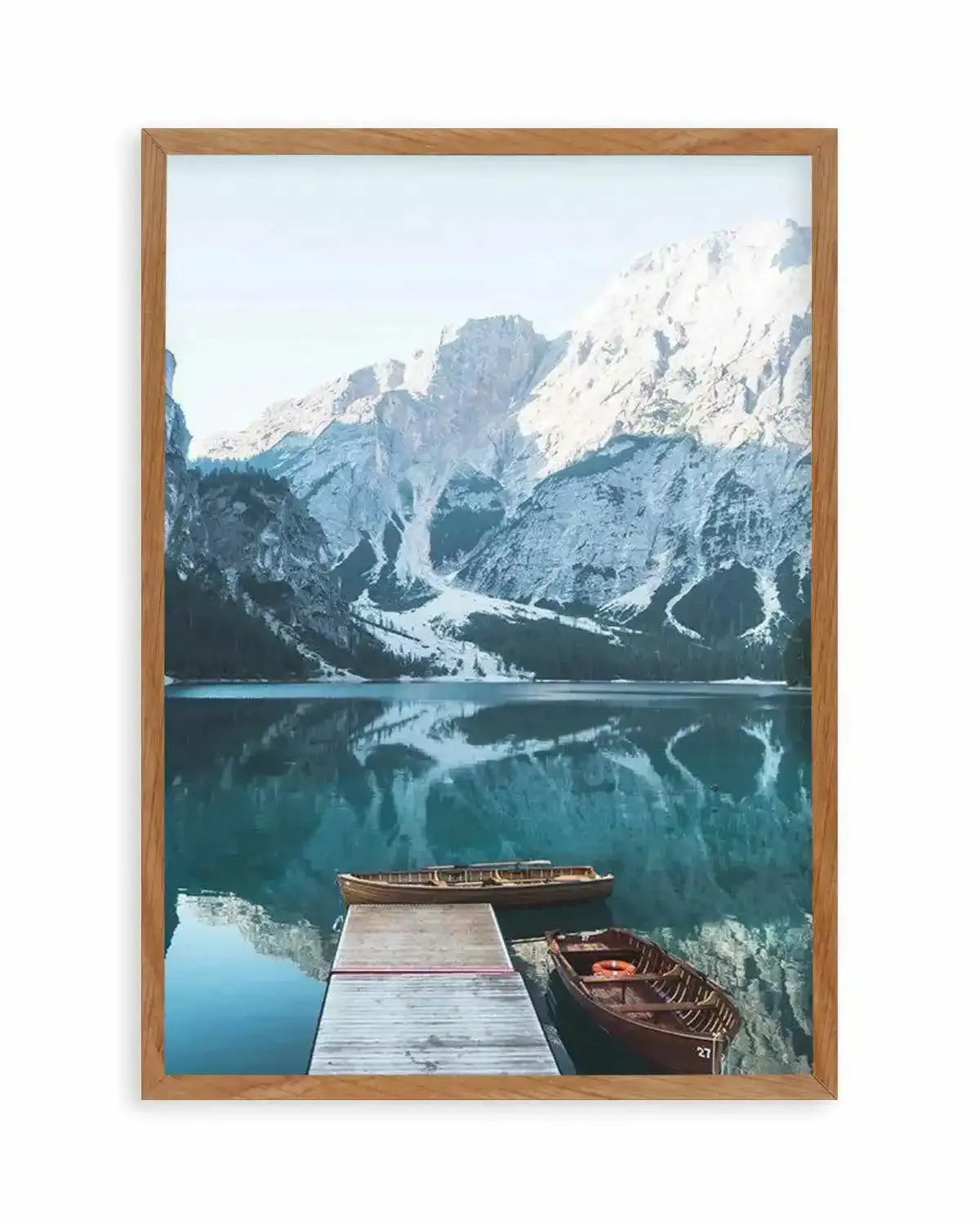 Dolomites Mountain Lake Art Print from Olive et Oriel where you can shop wallpaper and artworks online